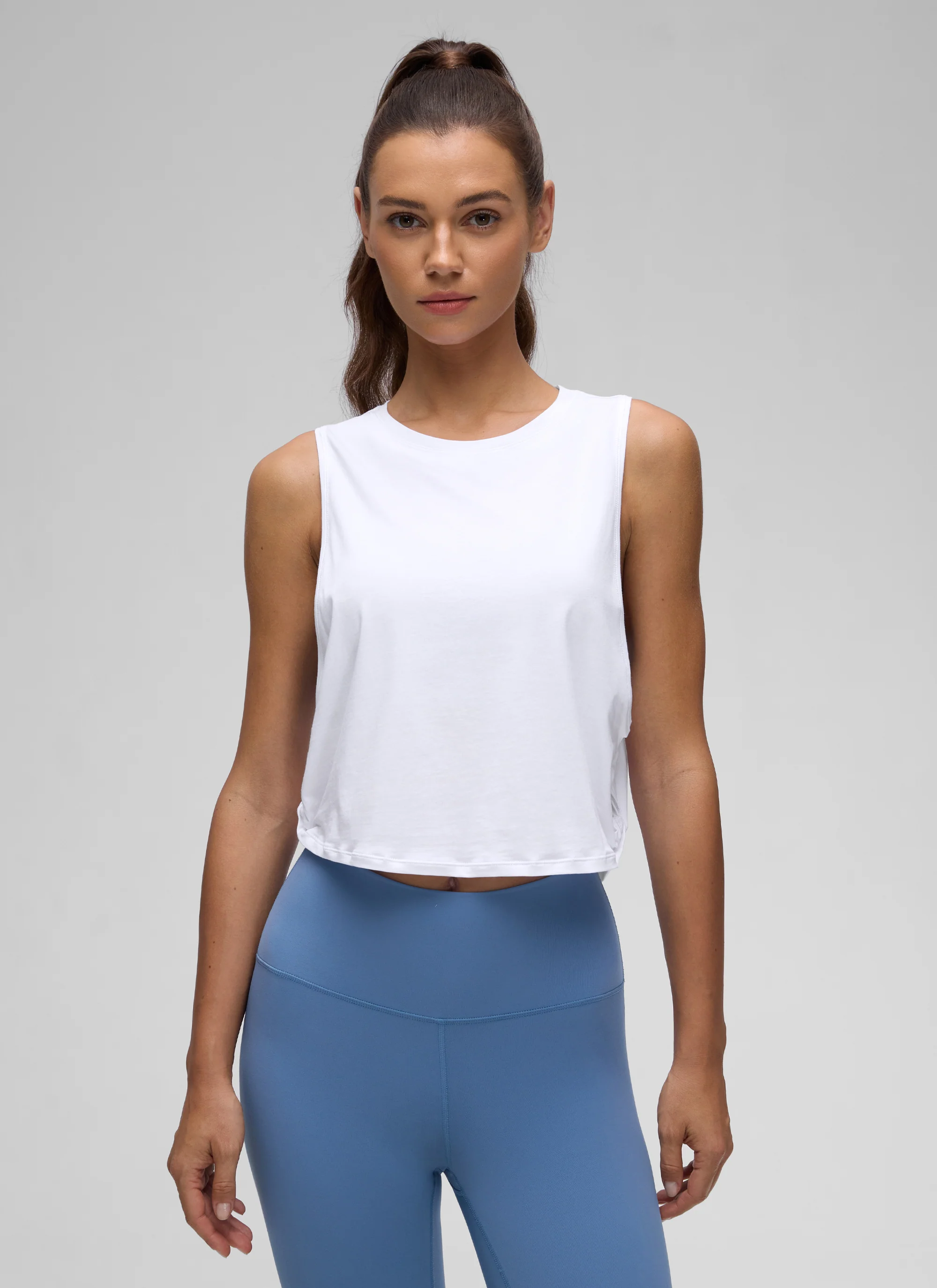 Pima Cotton Crop Deep Armhole Tank - Image 14