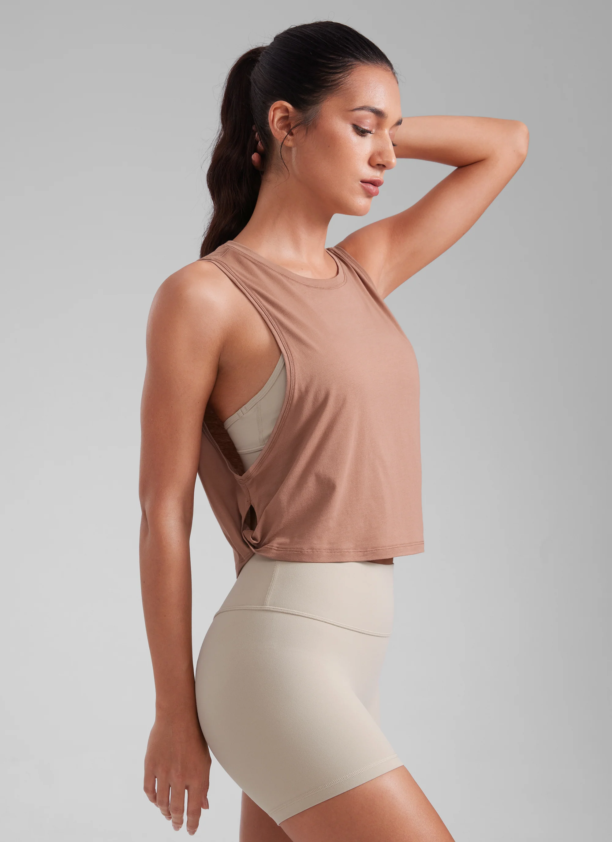 Pima Cotton Crop Deep Armhole Tank - Image 20