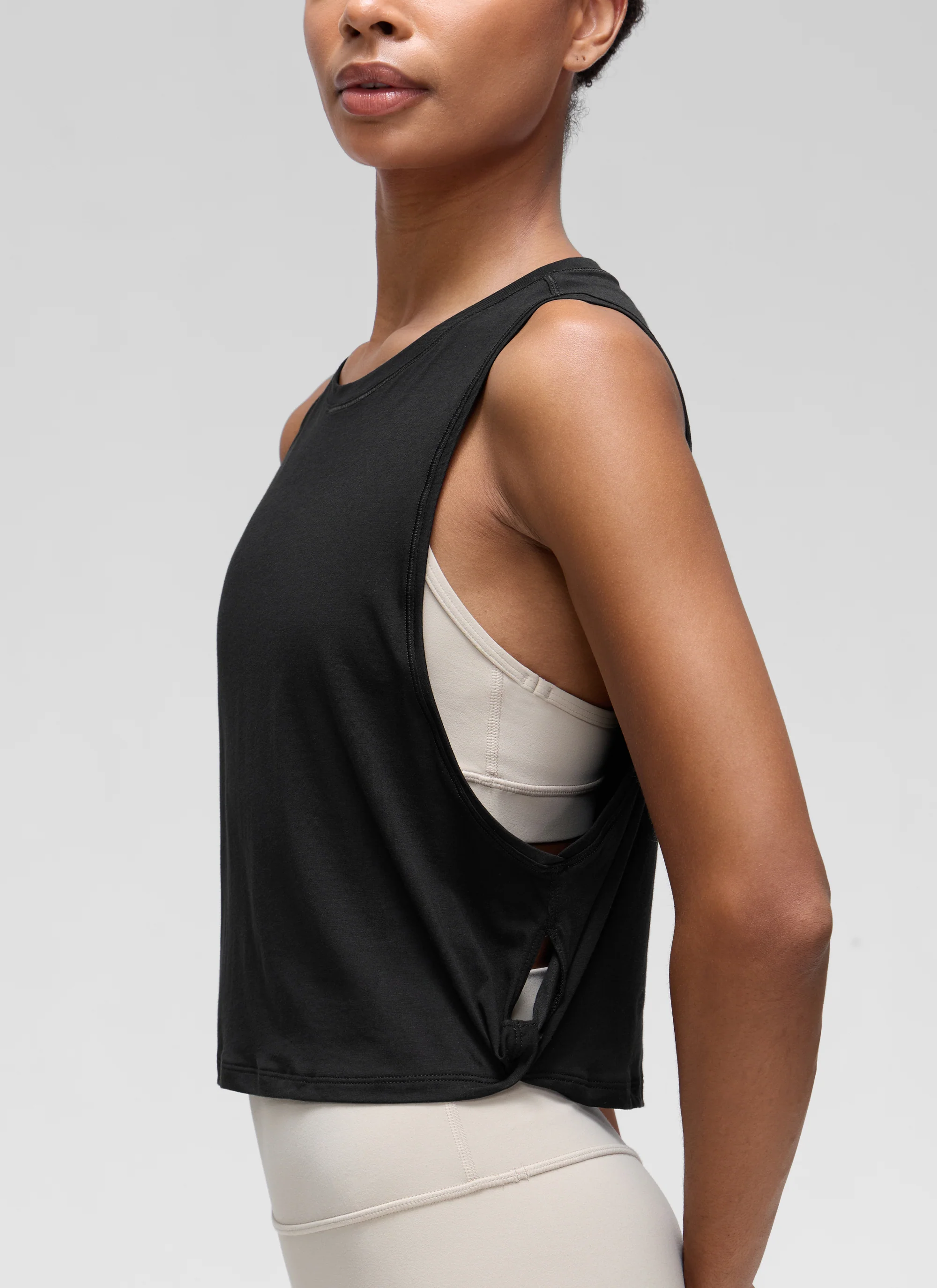 Pima Cotton Crop Deep Armhole Tank - Image 8