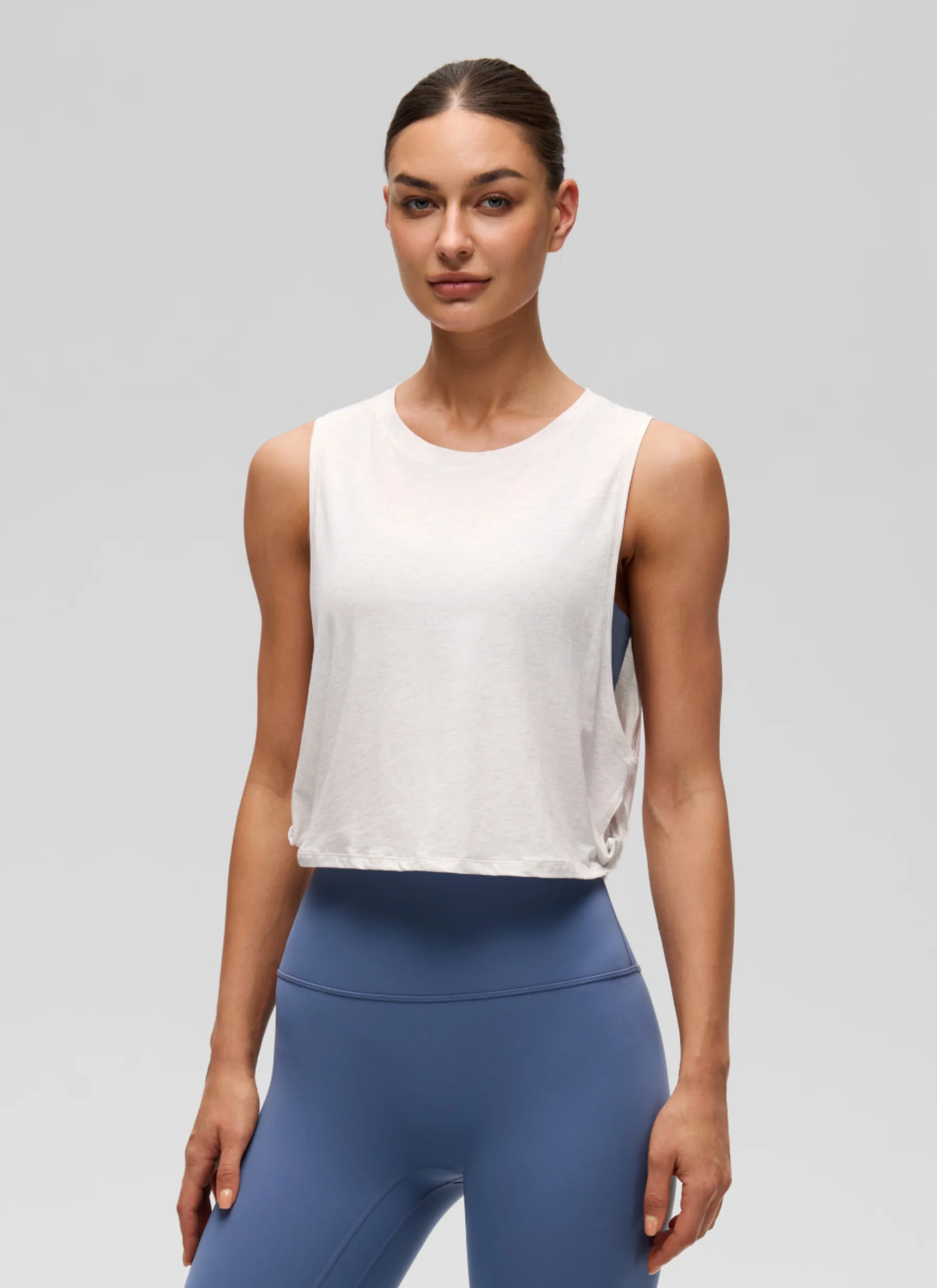 Pima Cotton Crop Deep Armhole Tank - Image 9