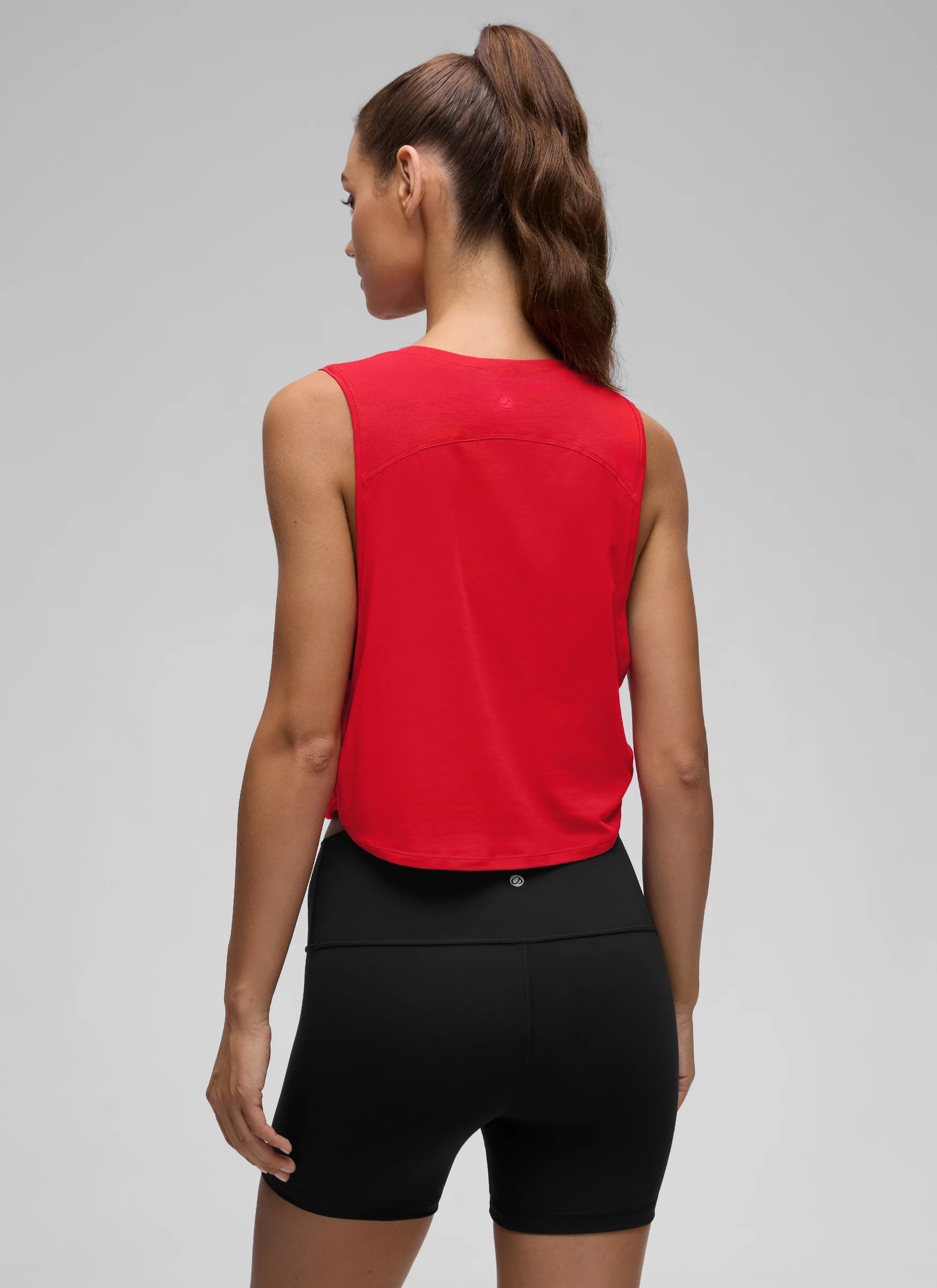 Pima Cotton Crop Deep Armhole Tank - Image 4