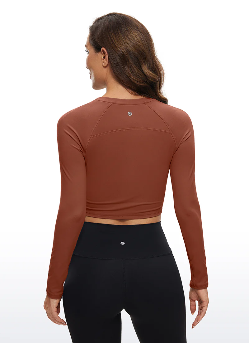 Brushed High Neck Cropped Long Sleeve - Image 12