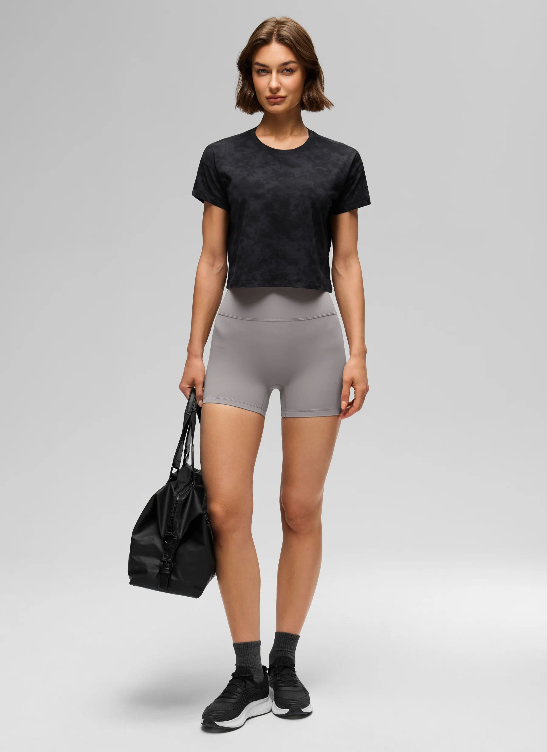 Pima Cotton Crew Neck Cropped Short Sleeve - Image 11