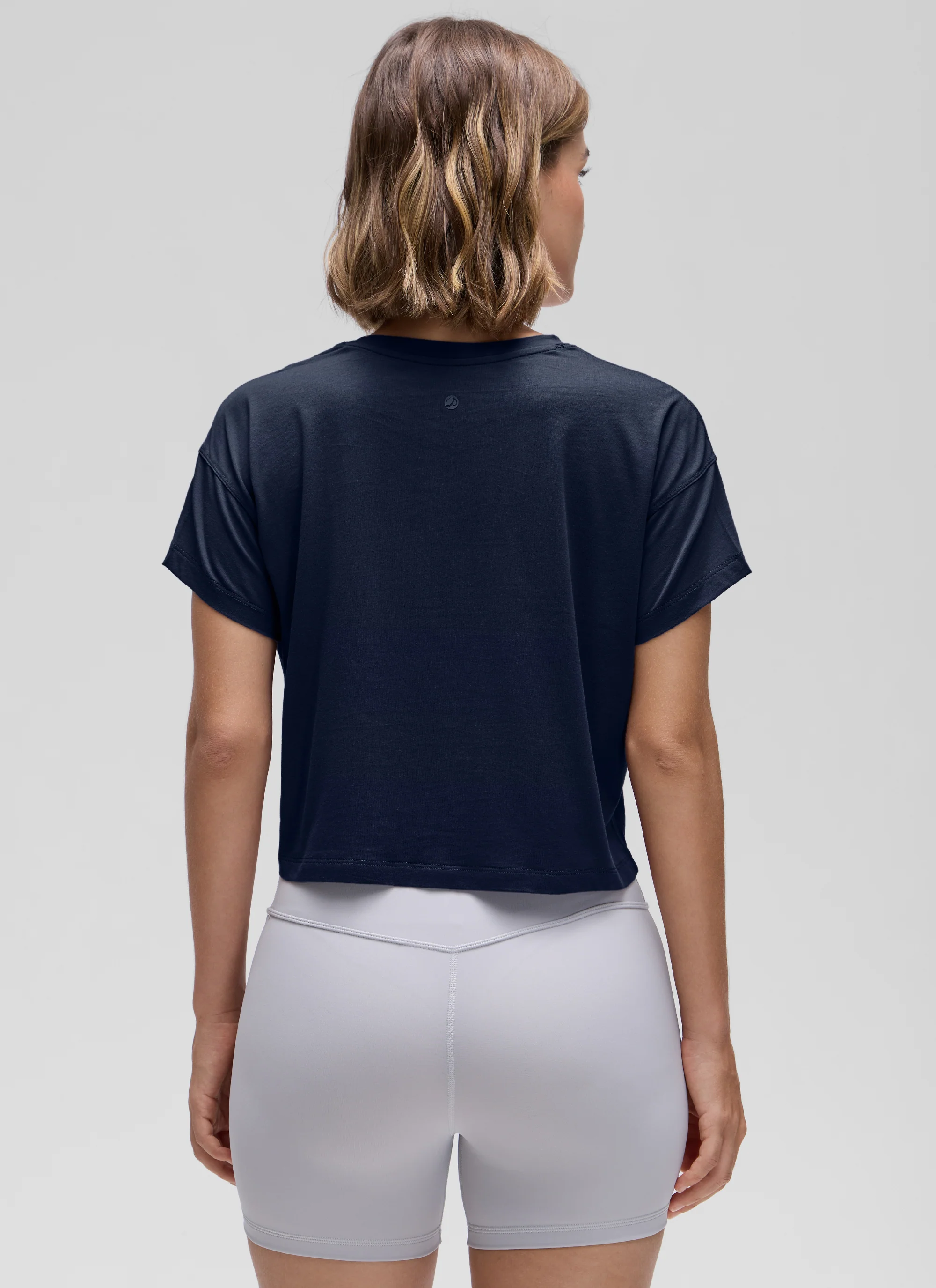 Pima Cotton Crew Neck Cropped Short Sleeve - Image 17