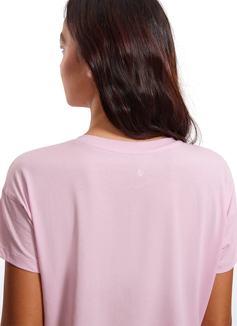 Pima Cotton Crew Neck Cropped Short Sleeve - Image 23