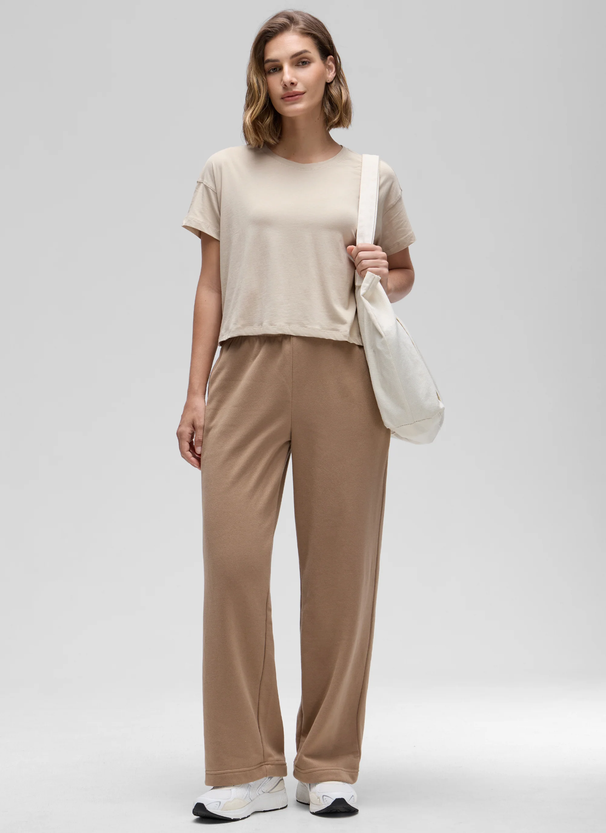 Pima Cotton Crew Neck Cropped Short Sleeve - Image 26