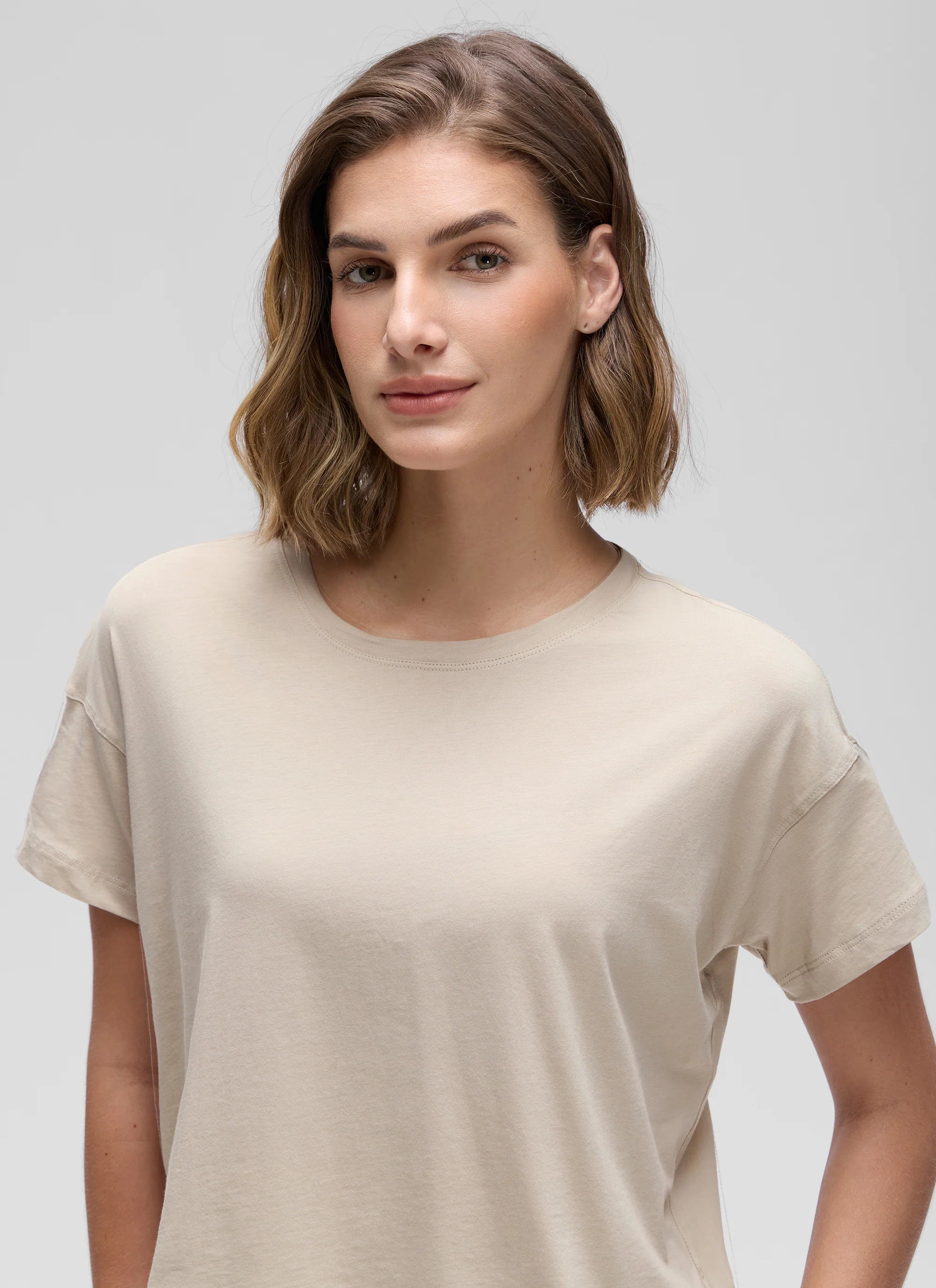 Pima Cotton Crew Neck Cropped Short Sleeve - Image 27