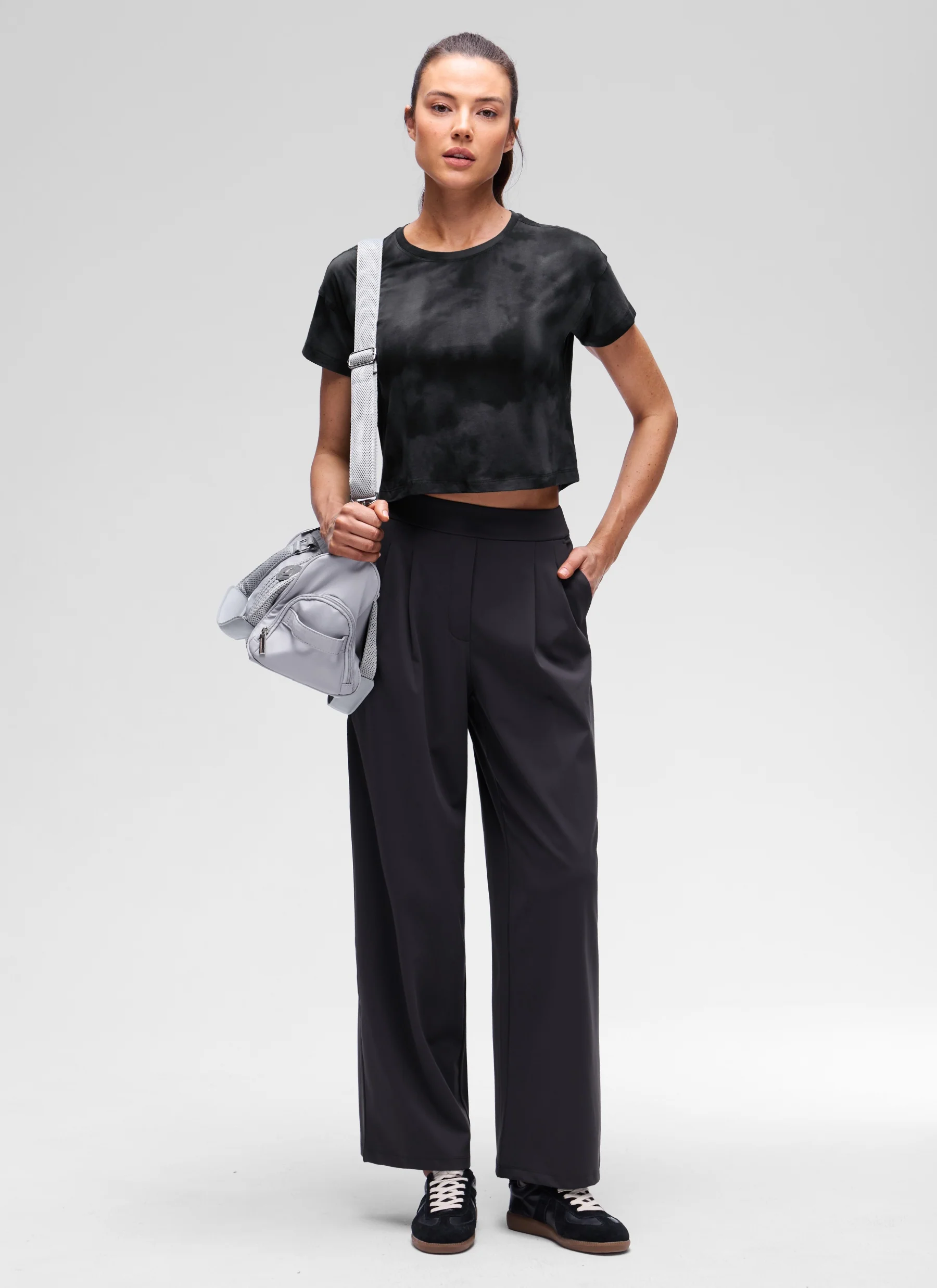 Pima Cotton Crew Neck Cropped Short Sleeve - Image 11
