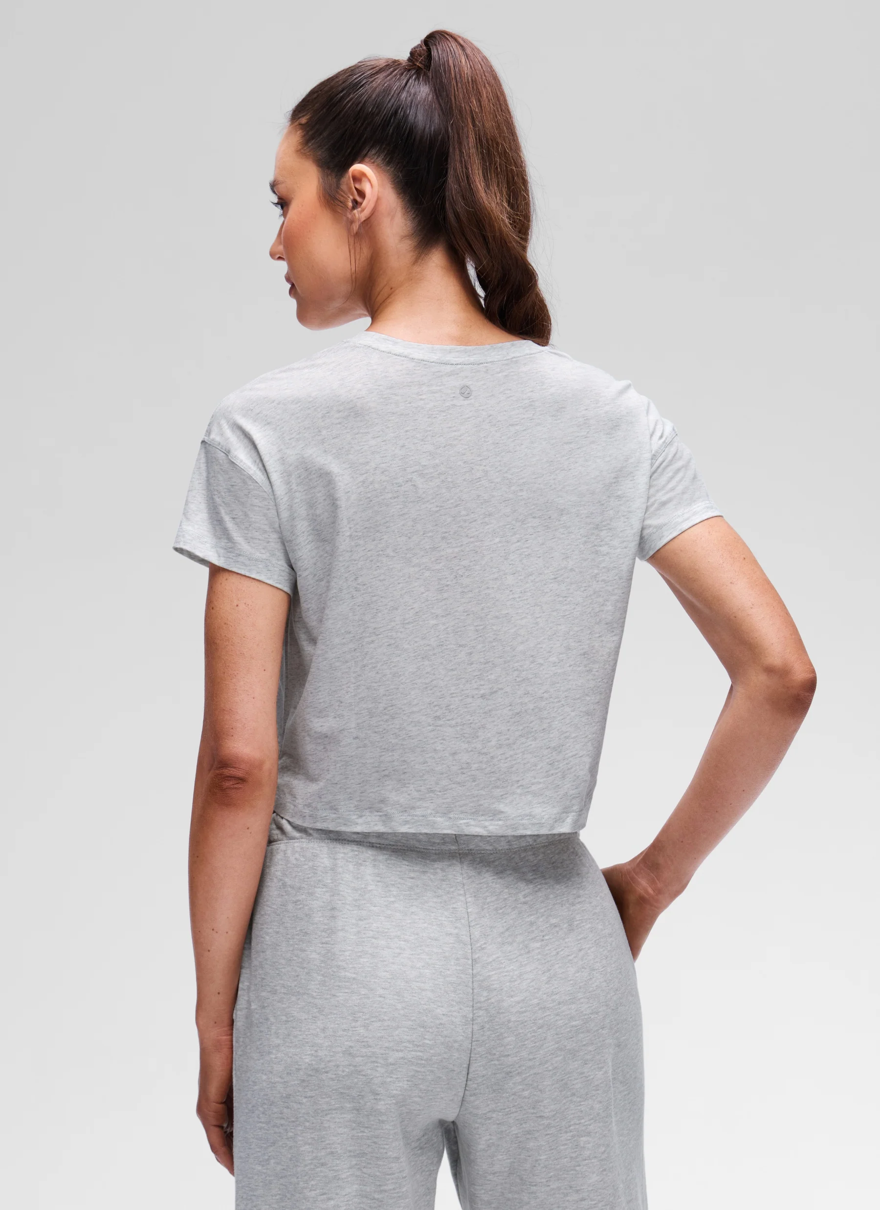 Pima Cotton Crew Neck Cropped Short Sleeve - Image 14