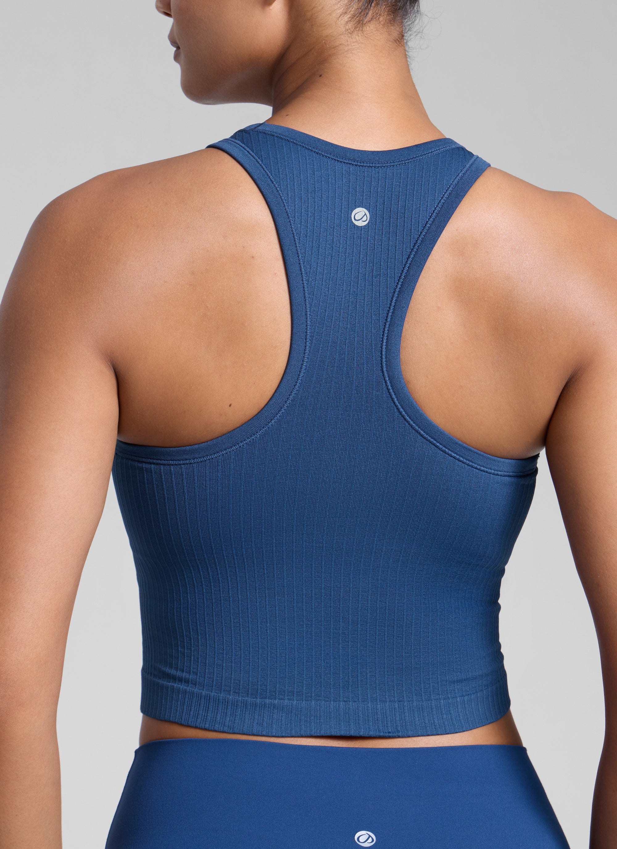 Seamless Ribbed Racerback Crop Tank - Image 39