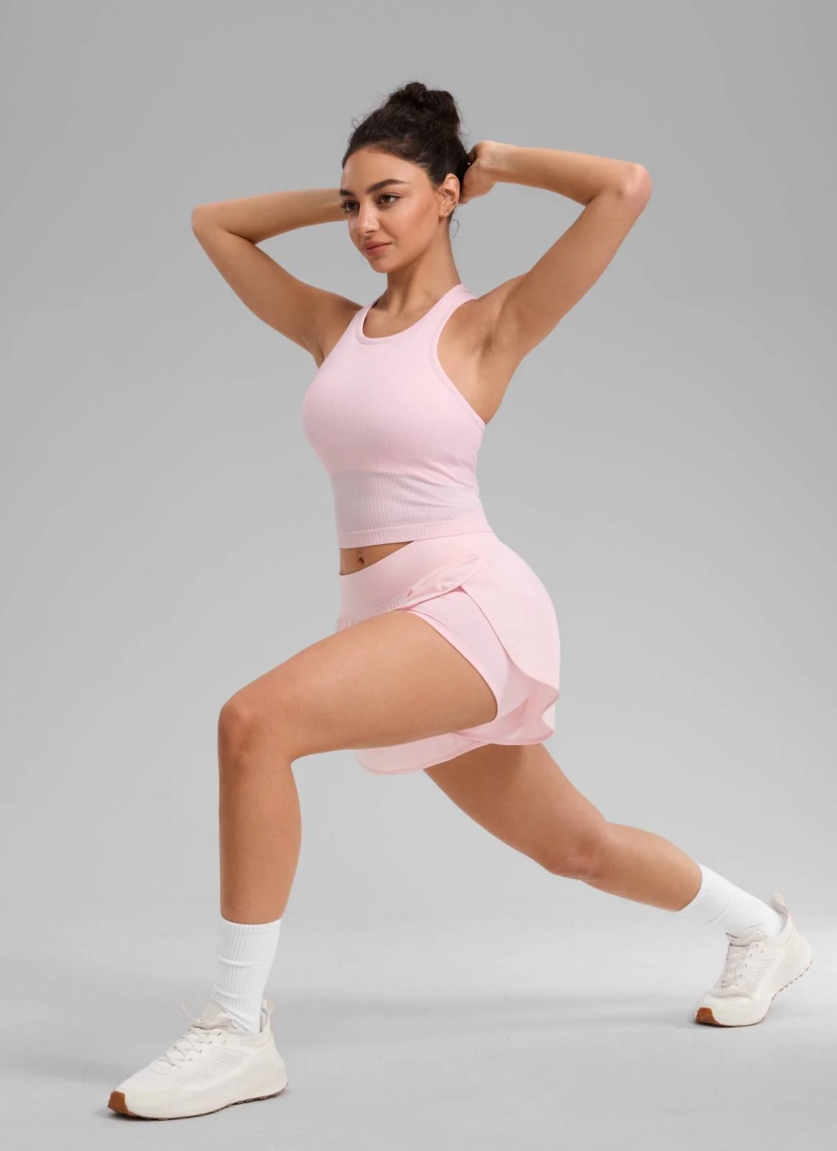 Seamless Ribbed Racerback Crop Tank - Image 20