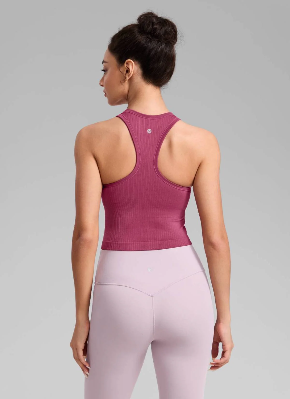 Seamless Ribbed Racerback Crop Tank - Image 19