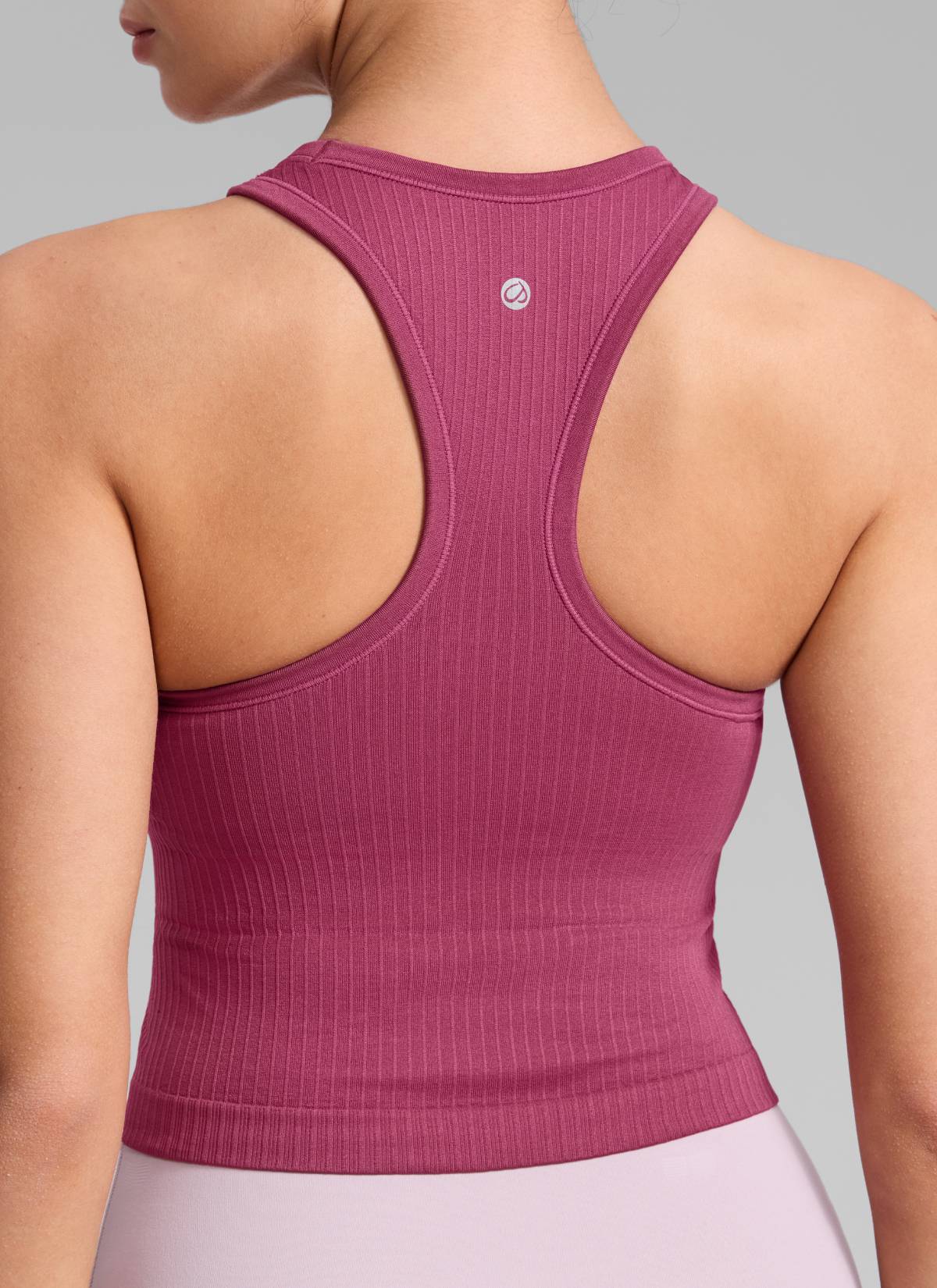 Seamless Ribbed Racerback Crop Tank - Image 22