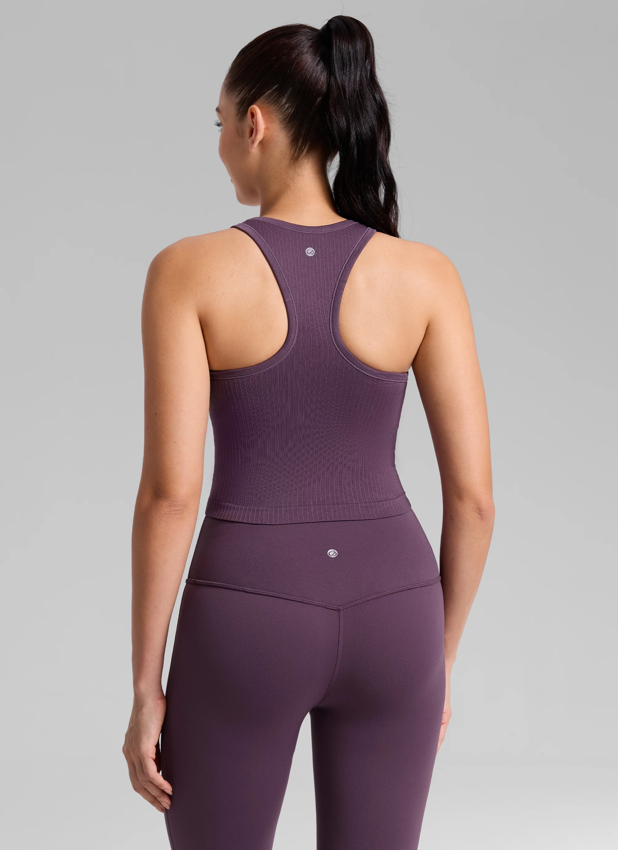 Seamless Ribbed Racerback Crop Tank - Image 26