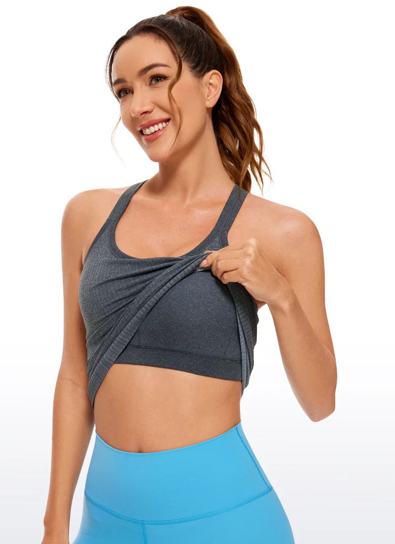 Seamless Racerback Ribbed Hip Length Tank - Image 8