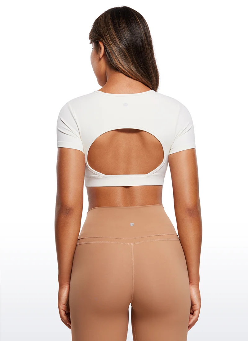 Butterluxe Open Back Cropped Short Sleeves - Image 30