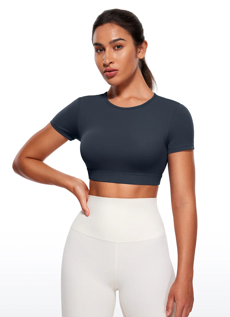Butterluxe Open Back Cropped Short Sleeves - Image 33
