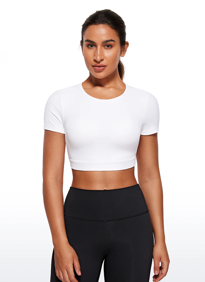 Butterluxe Open Back Cropped Short Sleeves - Image 9