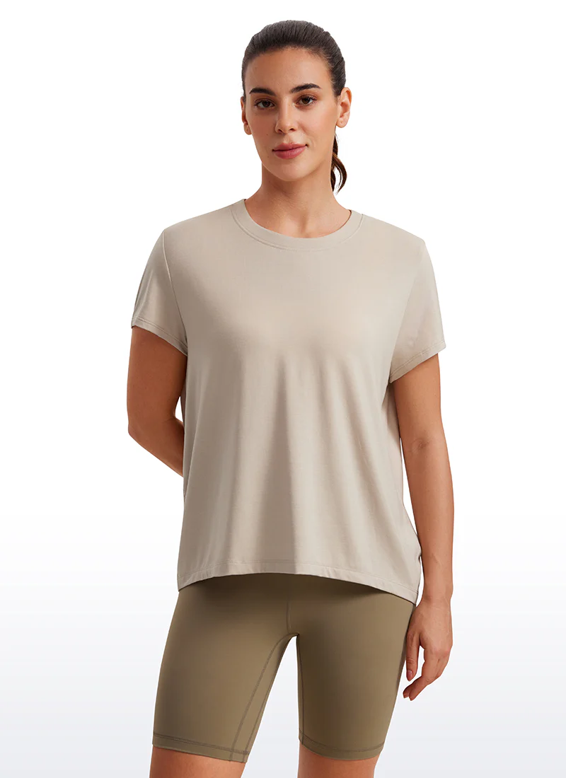 Flowy Yoga Crew Neck Short Sleeve - Image 33