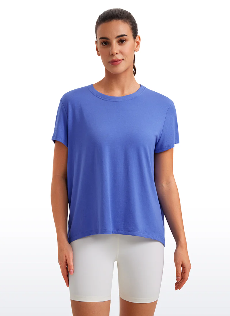 Flowy Yoga Crew Neck Short Sleeve - Image 37