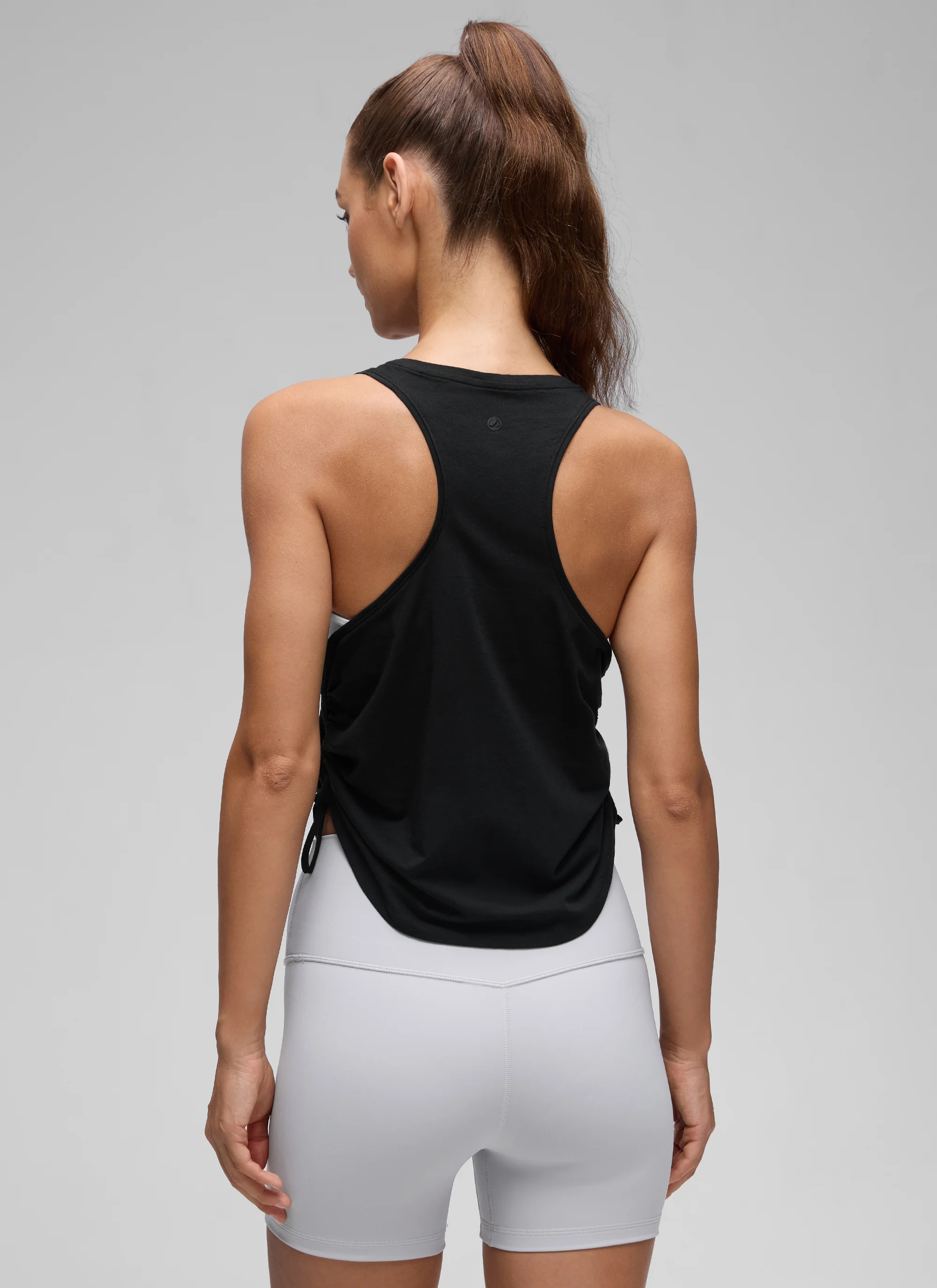 Pima Cotton Racerback Ruched Side Tank - Image 6