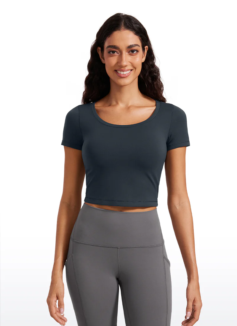 Butterluxe Scoop Neck Cropped Short Sleeves - Image 13