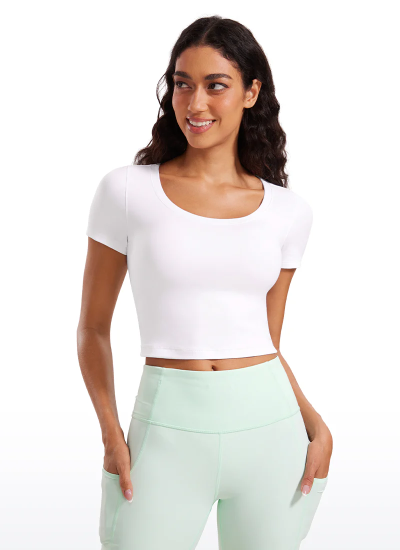 Butterluxe Scoop Neck Cropped Short Sleeves - Image 9