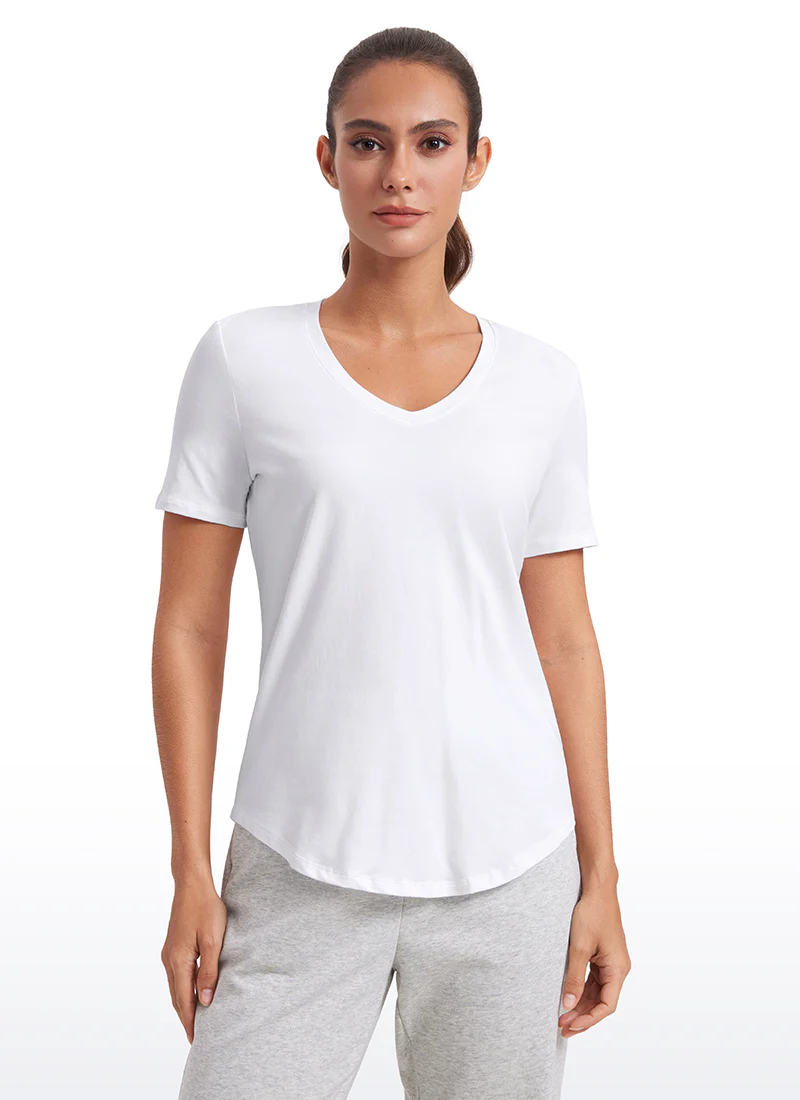 Pima Cotton Pro V Neck Short Sleeve - Image 10