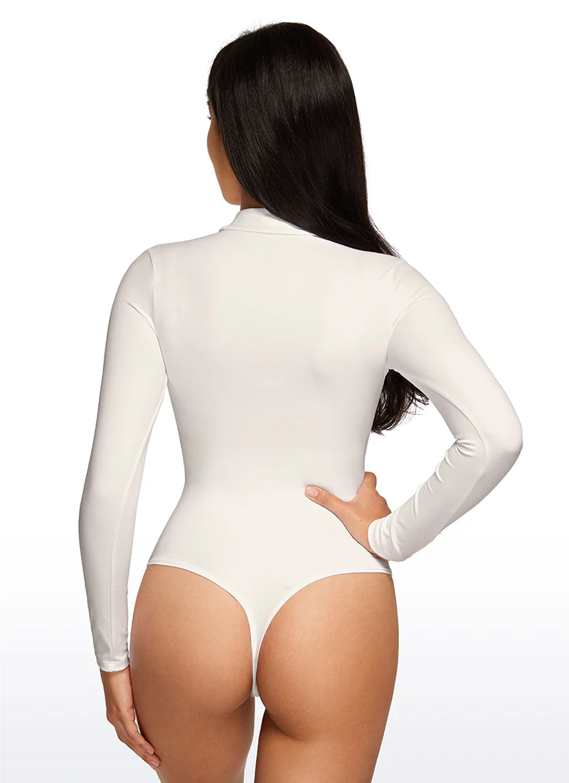 Butterluxe Mock Turtleneck Long Sleeve Bodysuits - Image 51