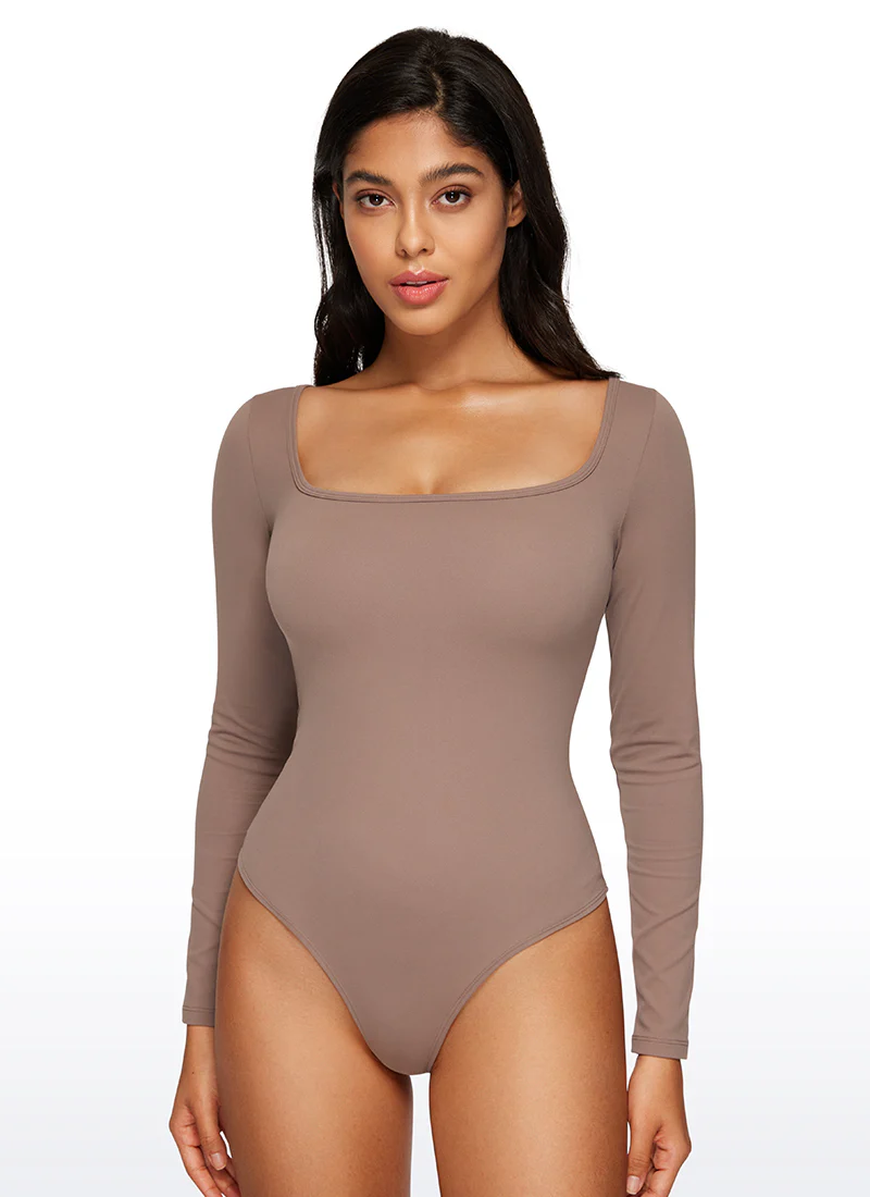 Butterluxe Square Neck Long Sleeve Bodysuits - Image 14