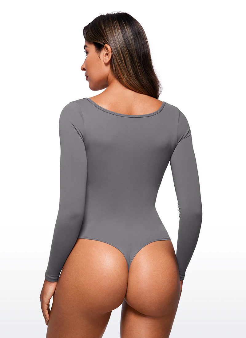 Butterluxe Square Neck Long Sleeve Bodysuits - Image 2