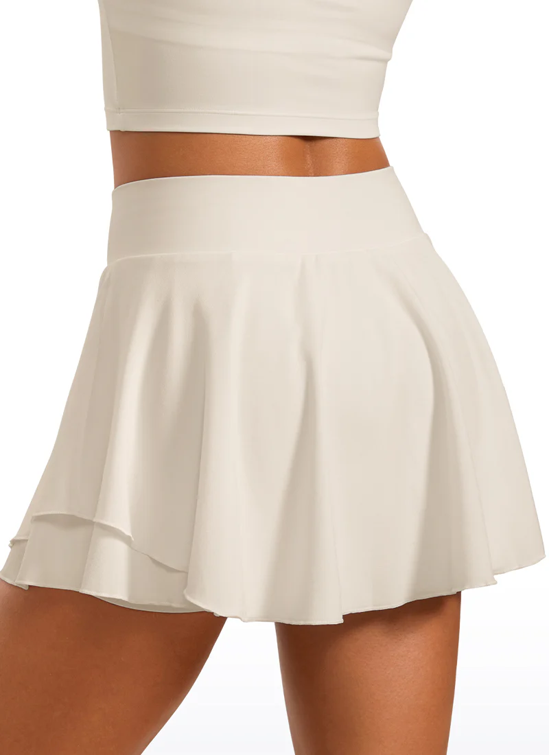 Feathery-Fit Soft Ruffle Layered Skirt 13'' - Image 9