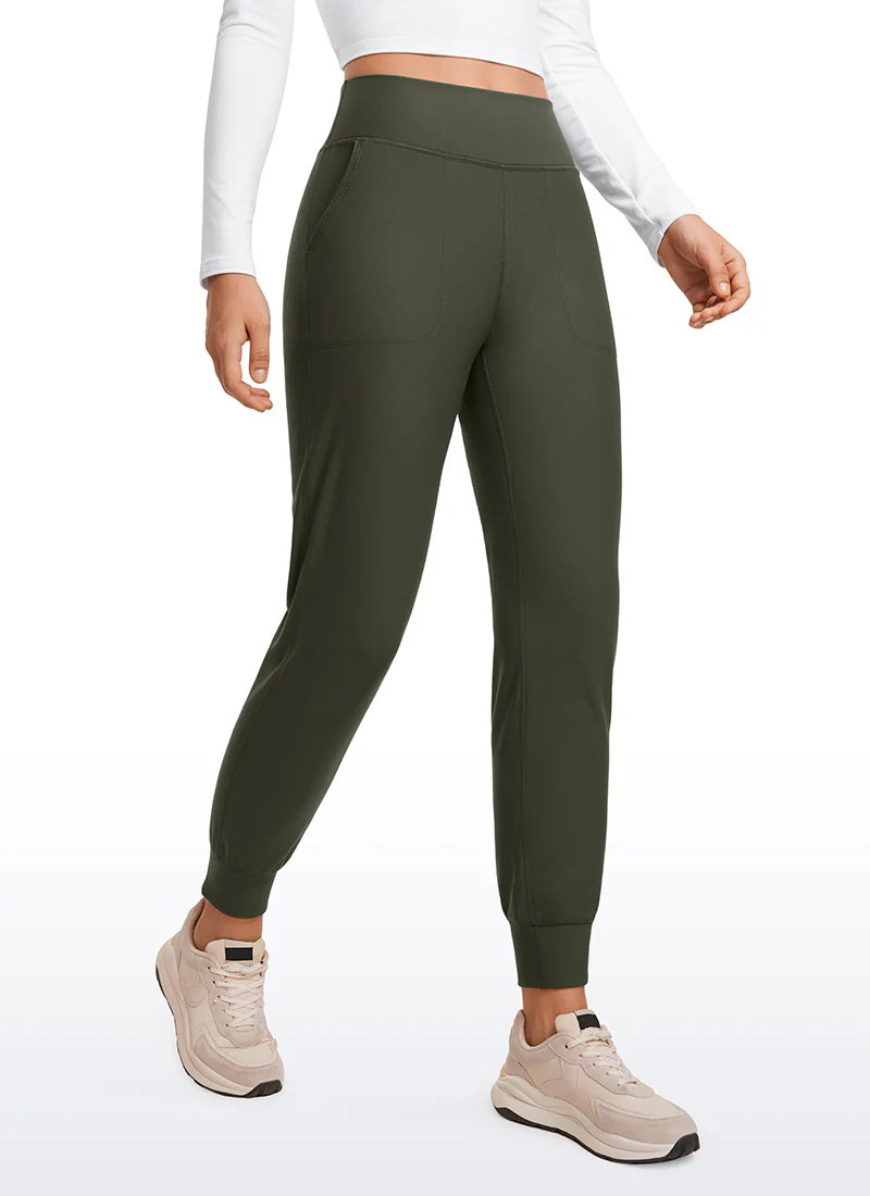 Fleece Lined Soft Workout Joggers with Pockets 27.5" - Image 23