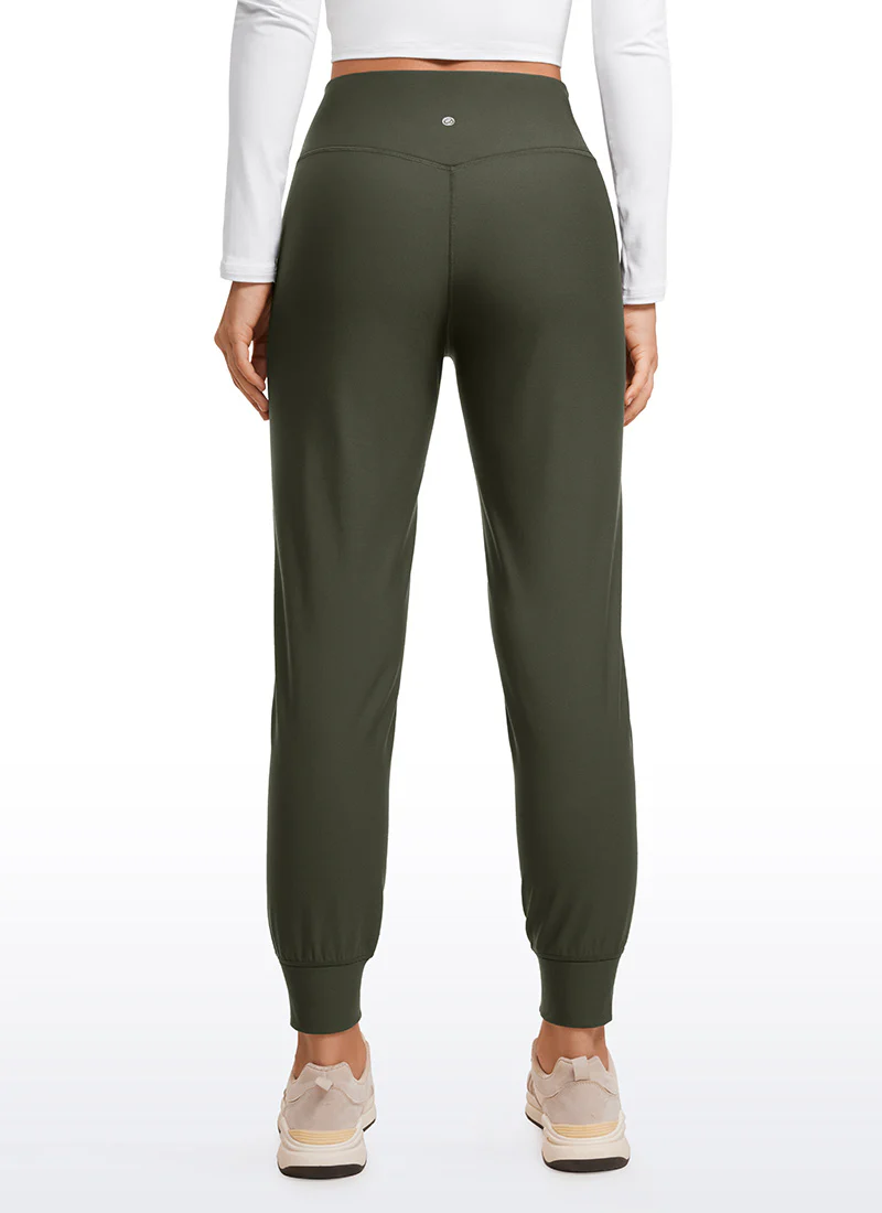 Fleece Lined Soft Workout Joggers with Pockets 27.5" - Image 24