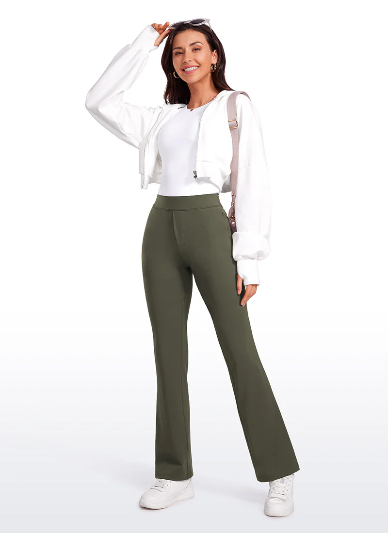 Stretch Flared Pants with Zip Pockets 31" - Image 11