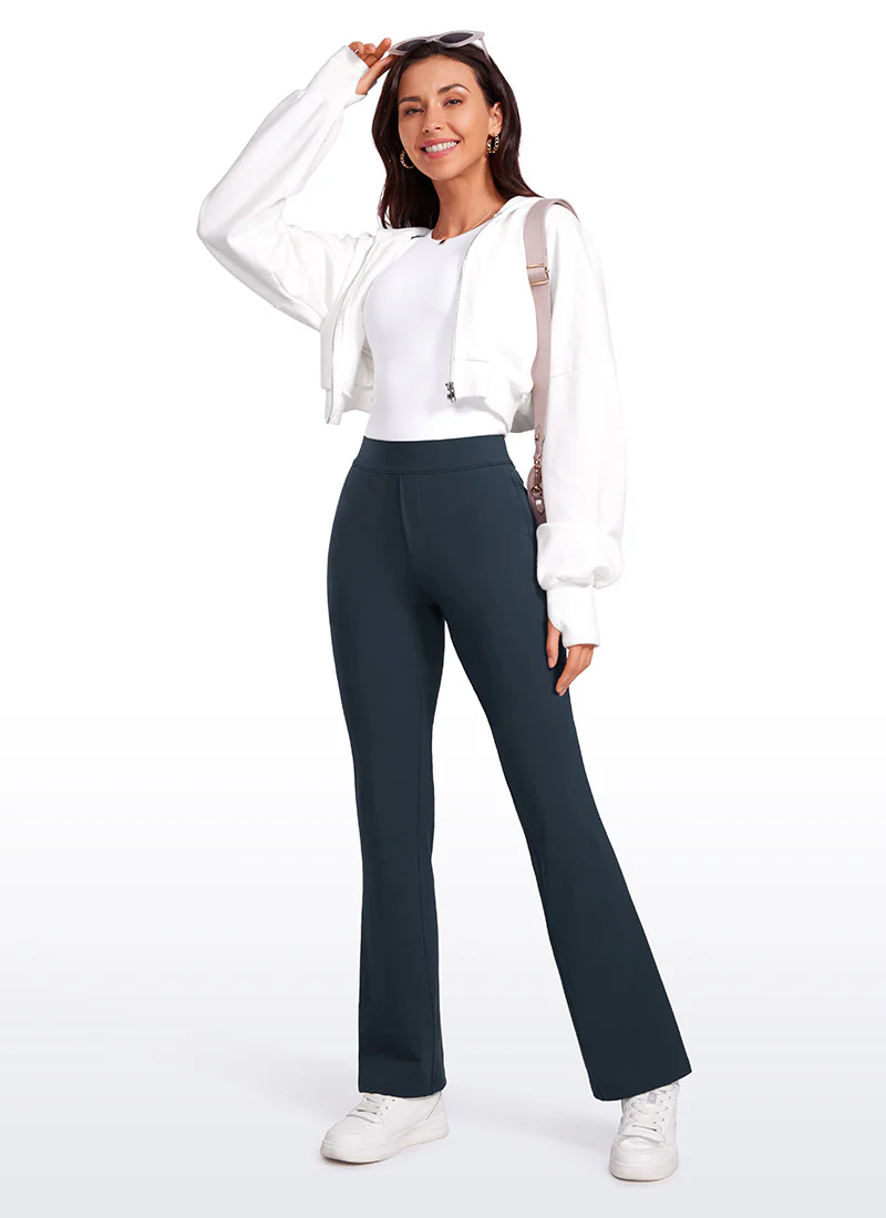 Stretch Flared Pants with Zip Pockets 31" - Image 22