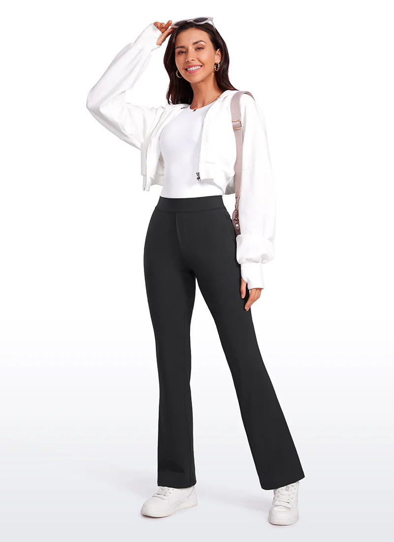 Stretch Flared Pants with Zip Pockets 31" - Image 7