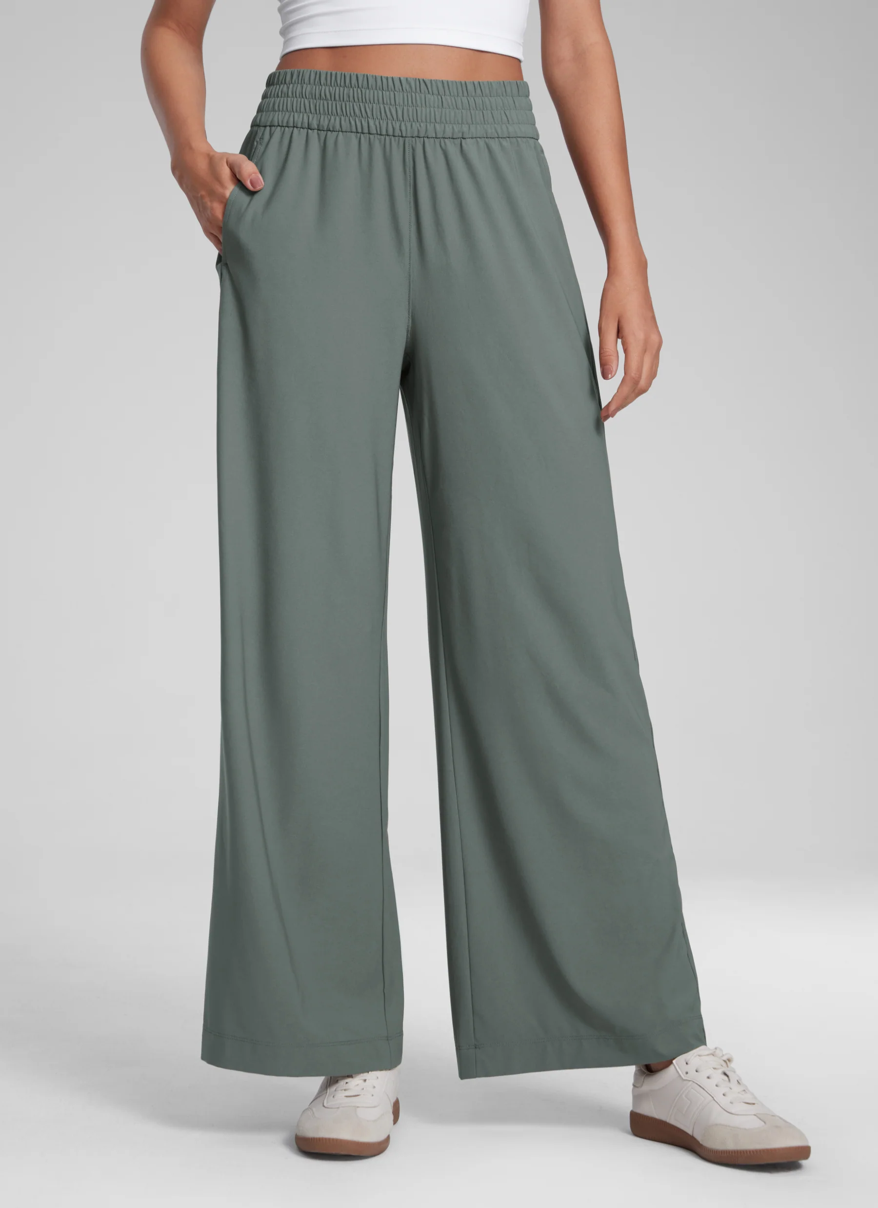 Lightweight Drapey Wide Leg Casual Pant 28" - Image 13