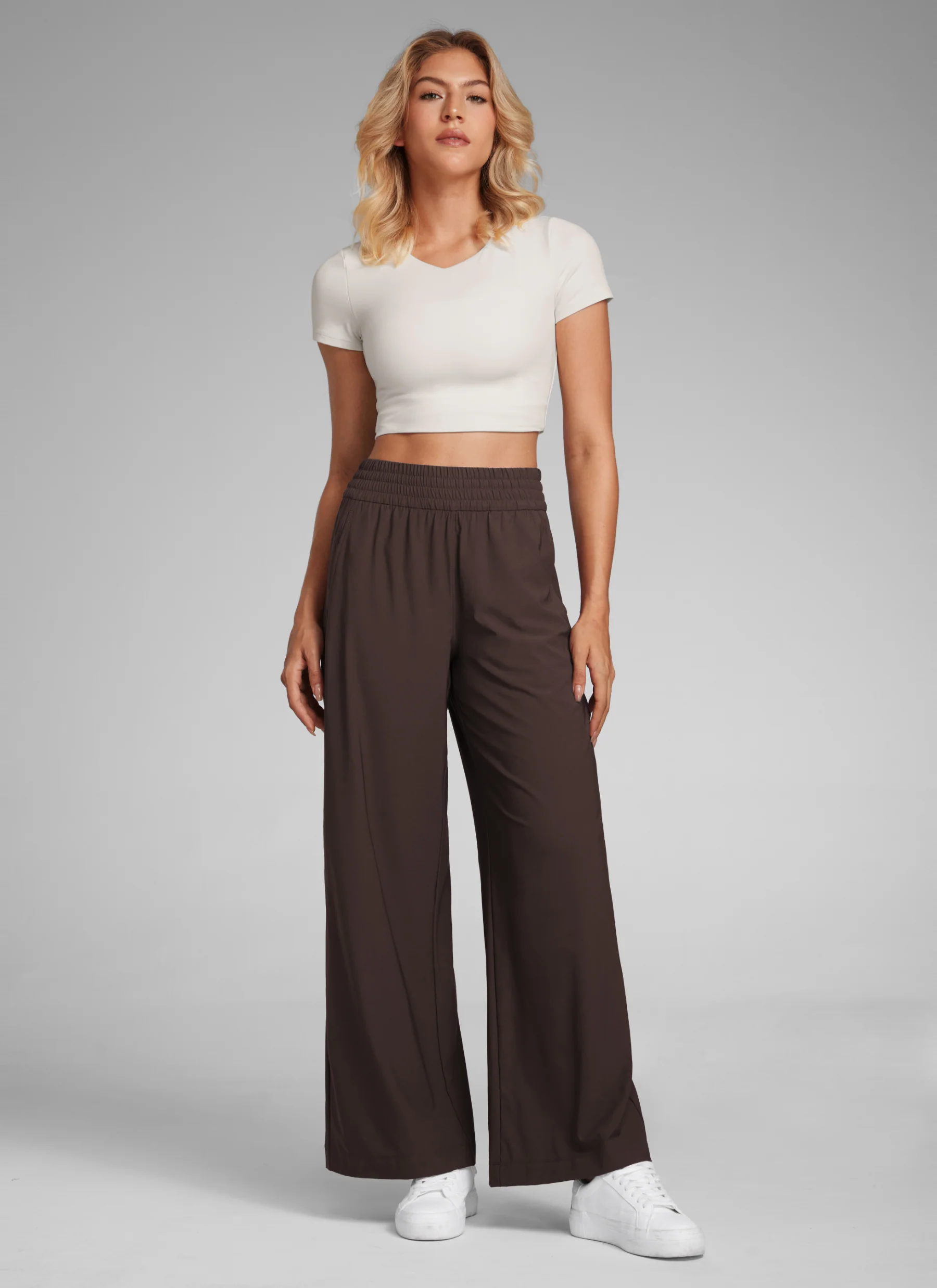Lightweight Drapey Wide Leg Casual Pant 28" - Image 19