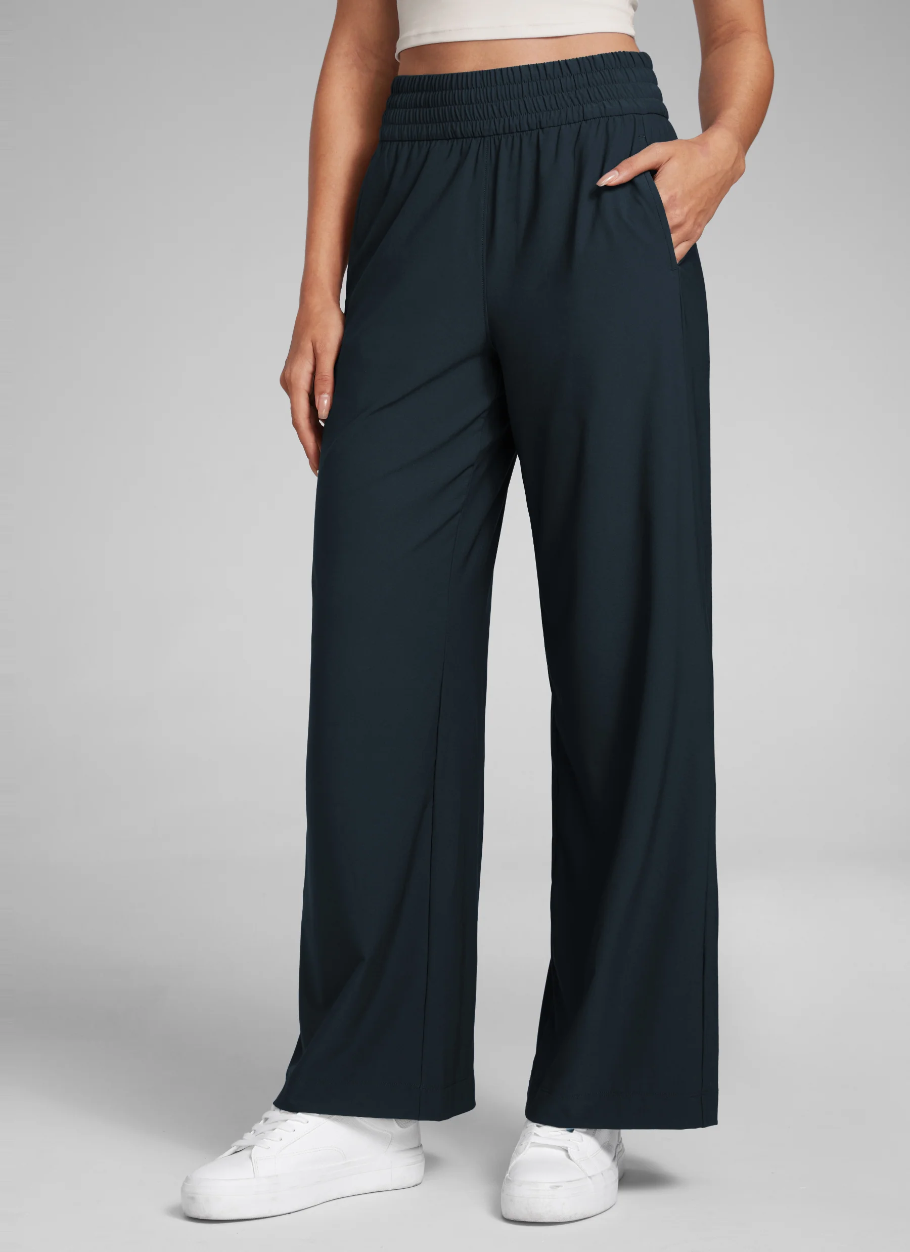 Lightweight Drapey Wide Leg Casual Pant 28" - Image 5
