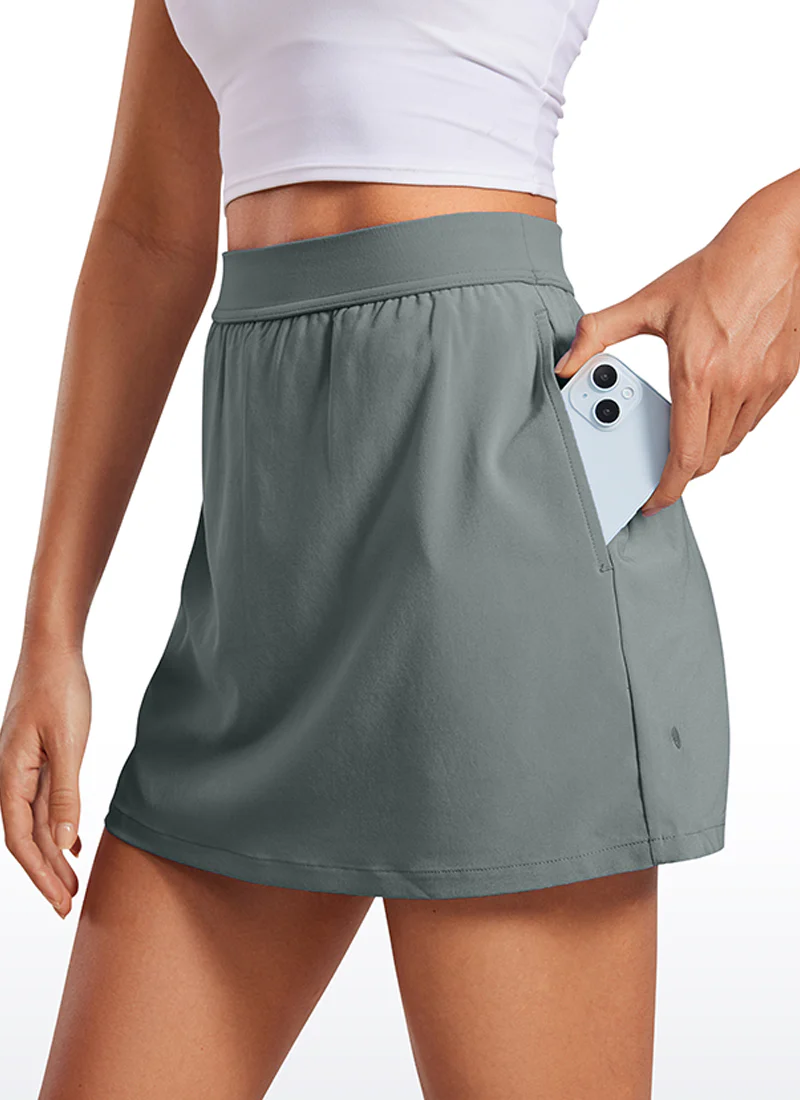 Feathery-Fit Soft High Waisted Skort with Pockets - Image 27