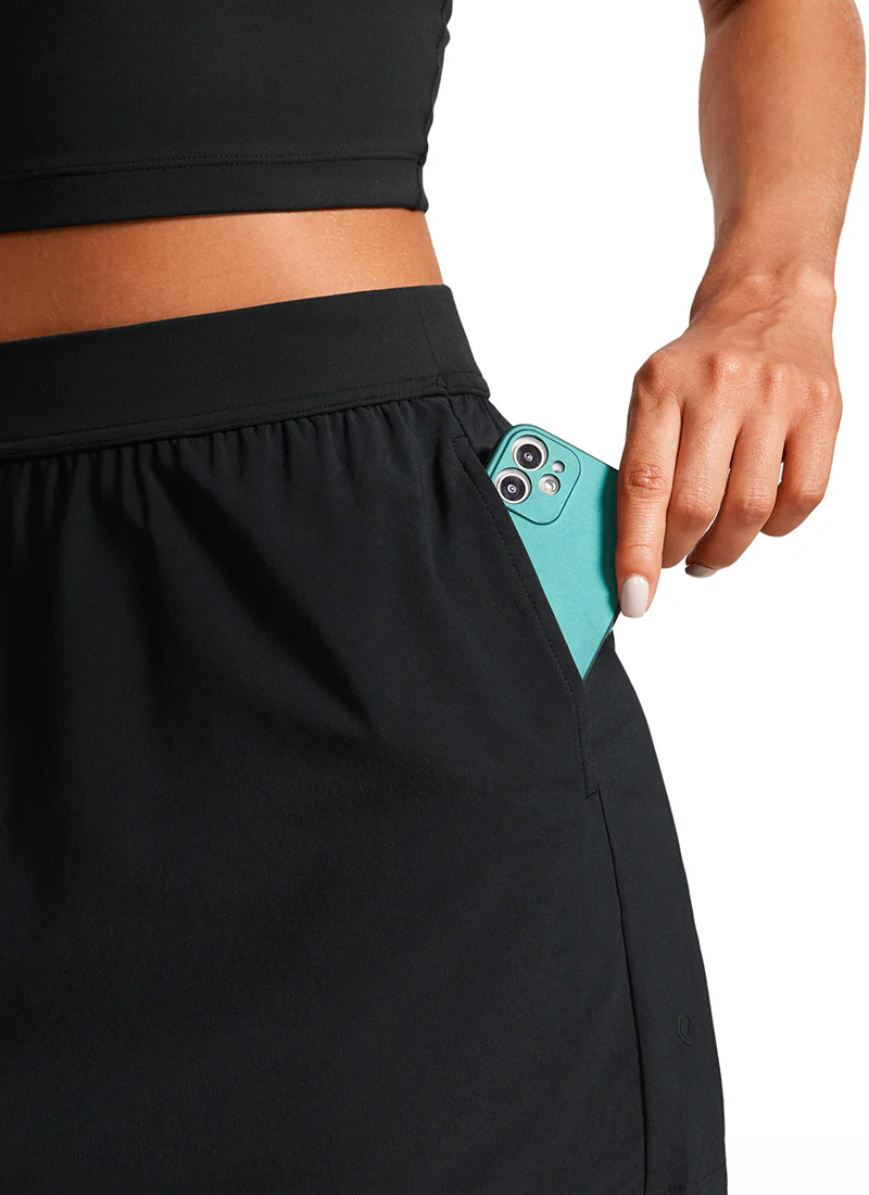 Feathery-Fit Soft High Waisted Skort with Pockets - Image 4