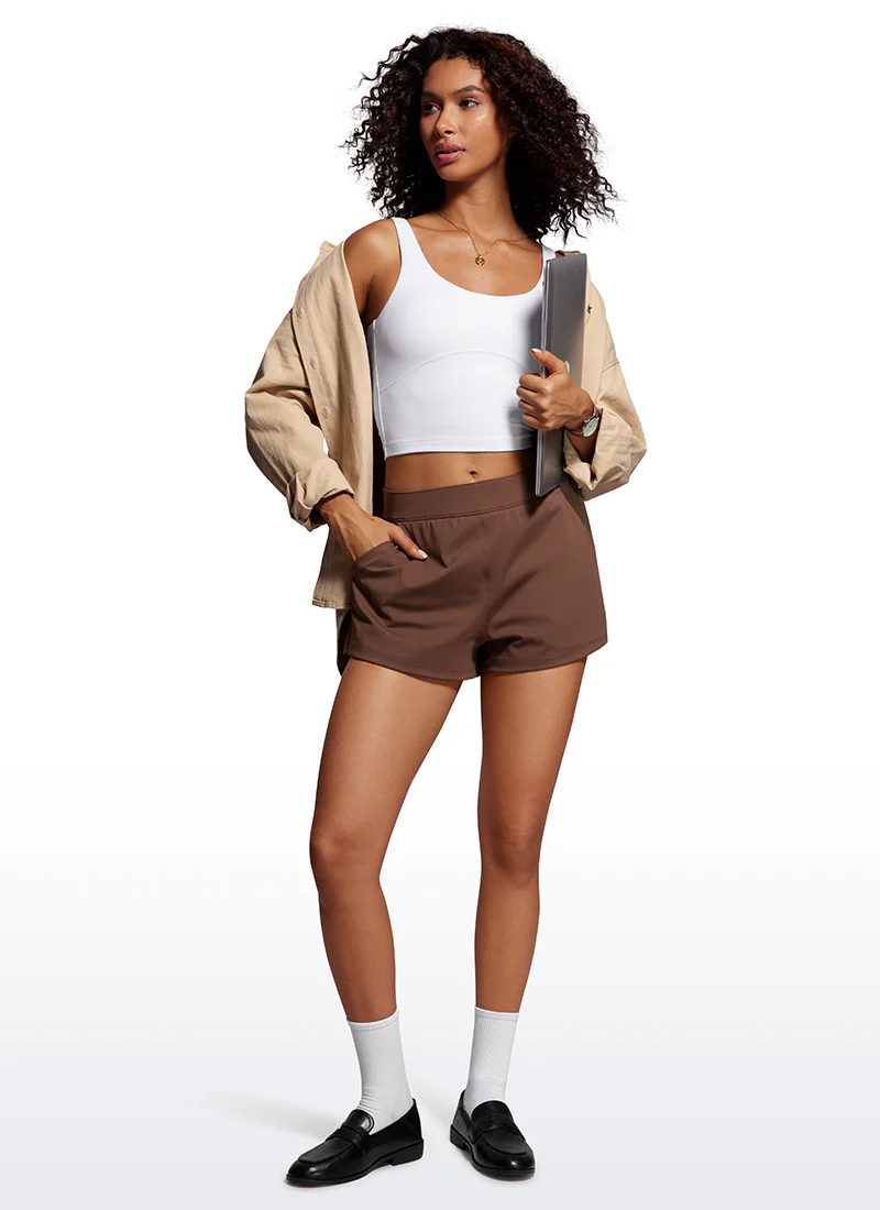 Stretch High-Rise Shorts with Pockets 2.5" - Image 8