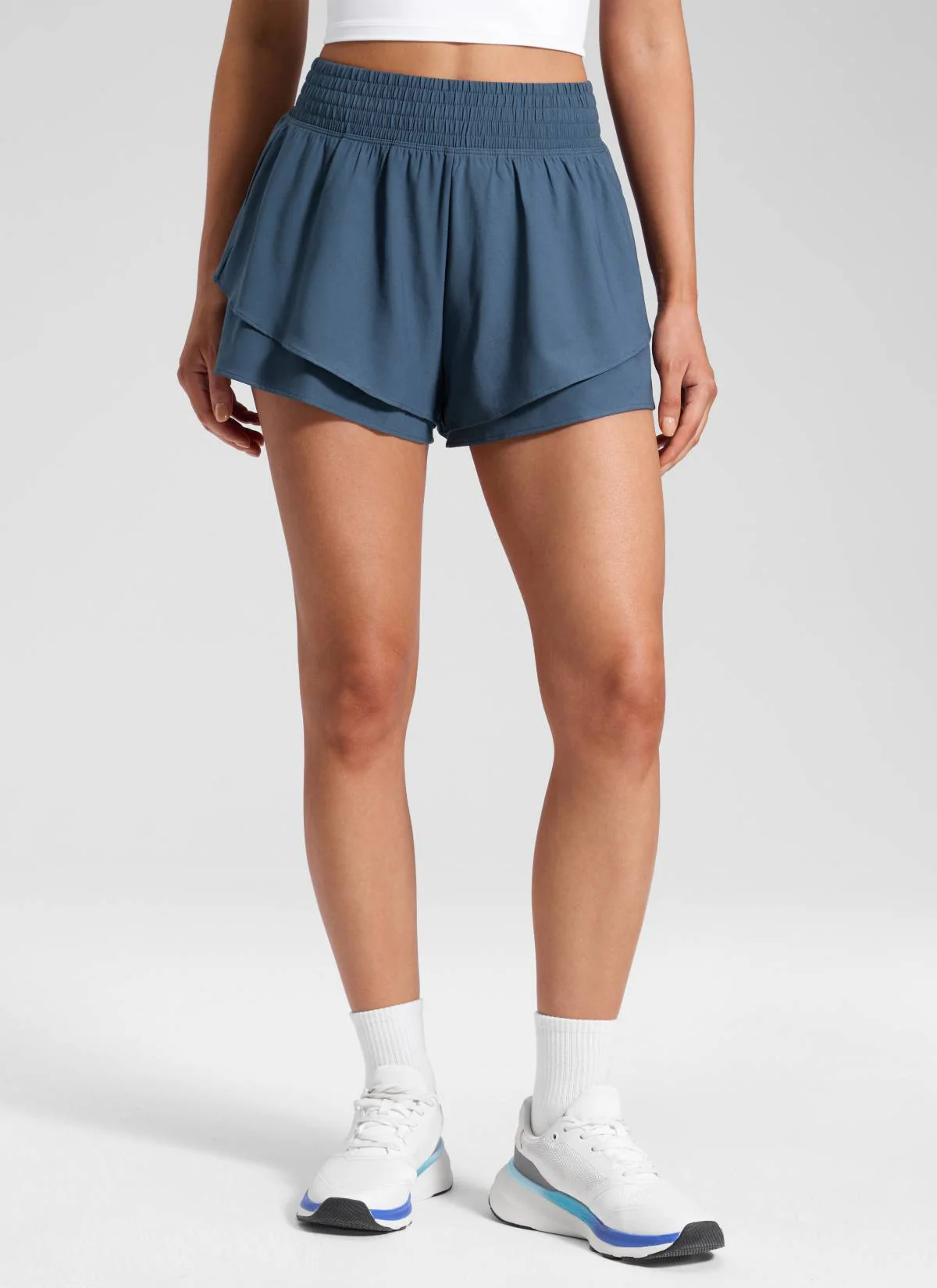 Feathery-Fit Drapey Flowy Shorts 2.5" - Image 6