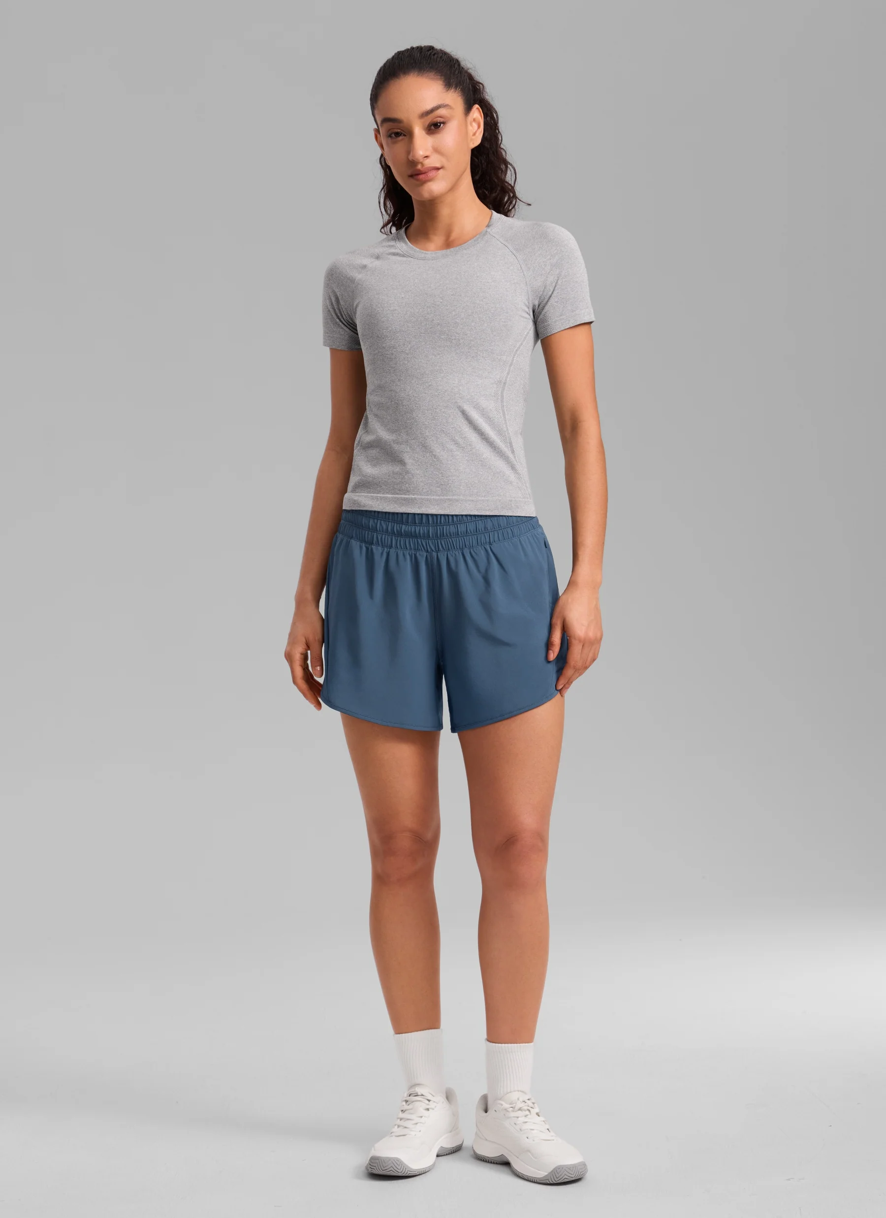 Feathery-Fit Soft Mid Rise Lined Shorts 5'' - Image 17