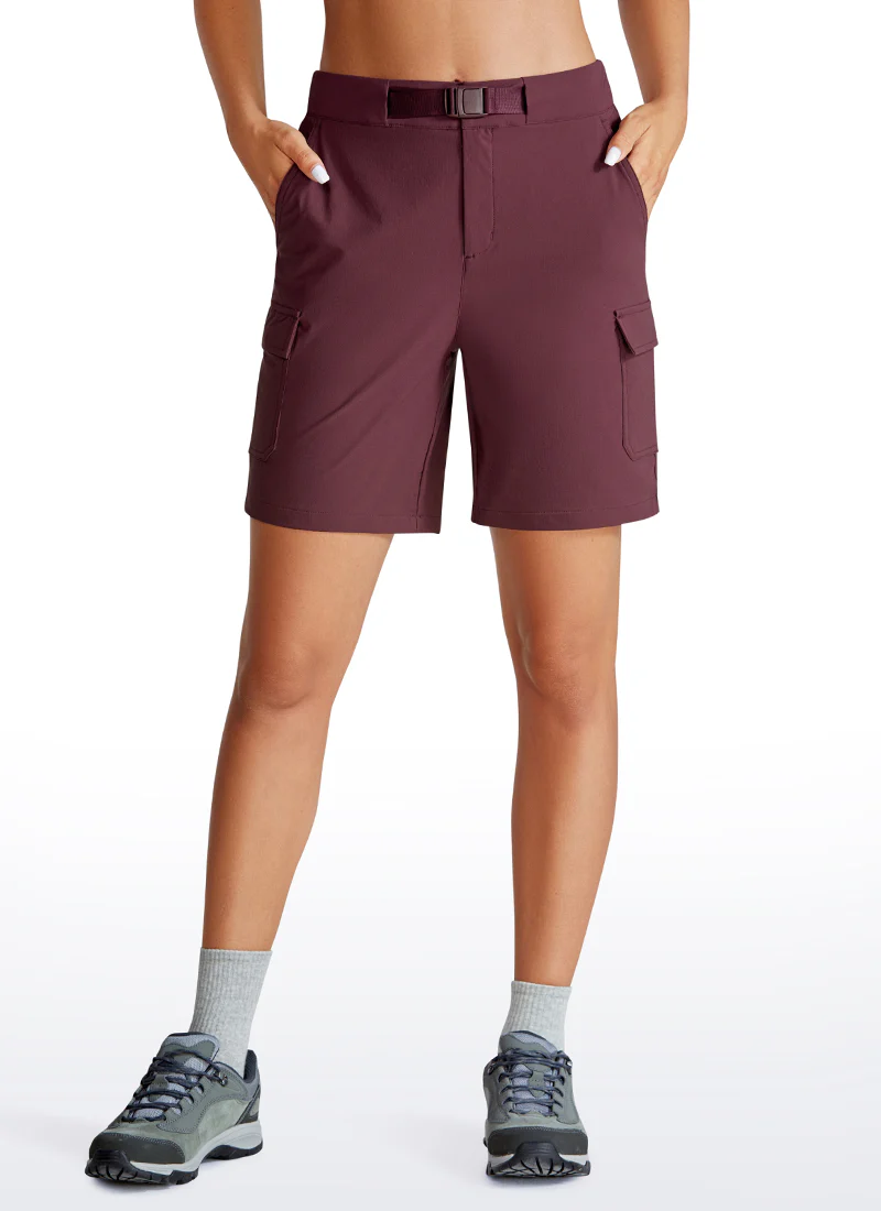 Cargo Mid-Rise Hiking Shorts with Belt Loops 7" - Image 13