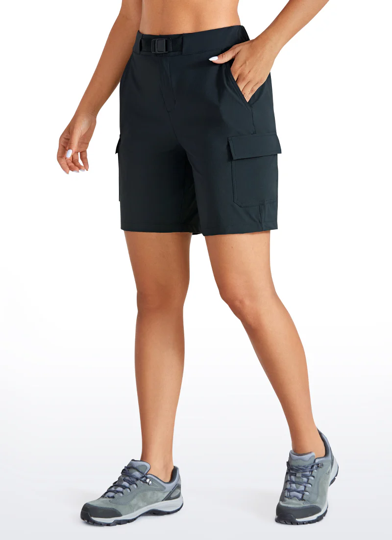 Cargo Mid-Rise Hiking Shorts with Belt Loops 7" - Image 5
