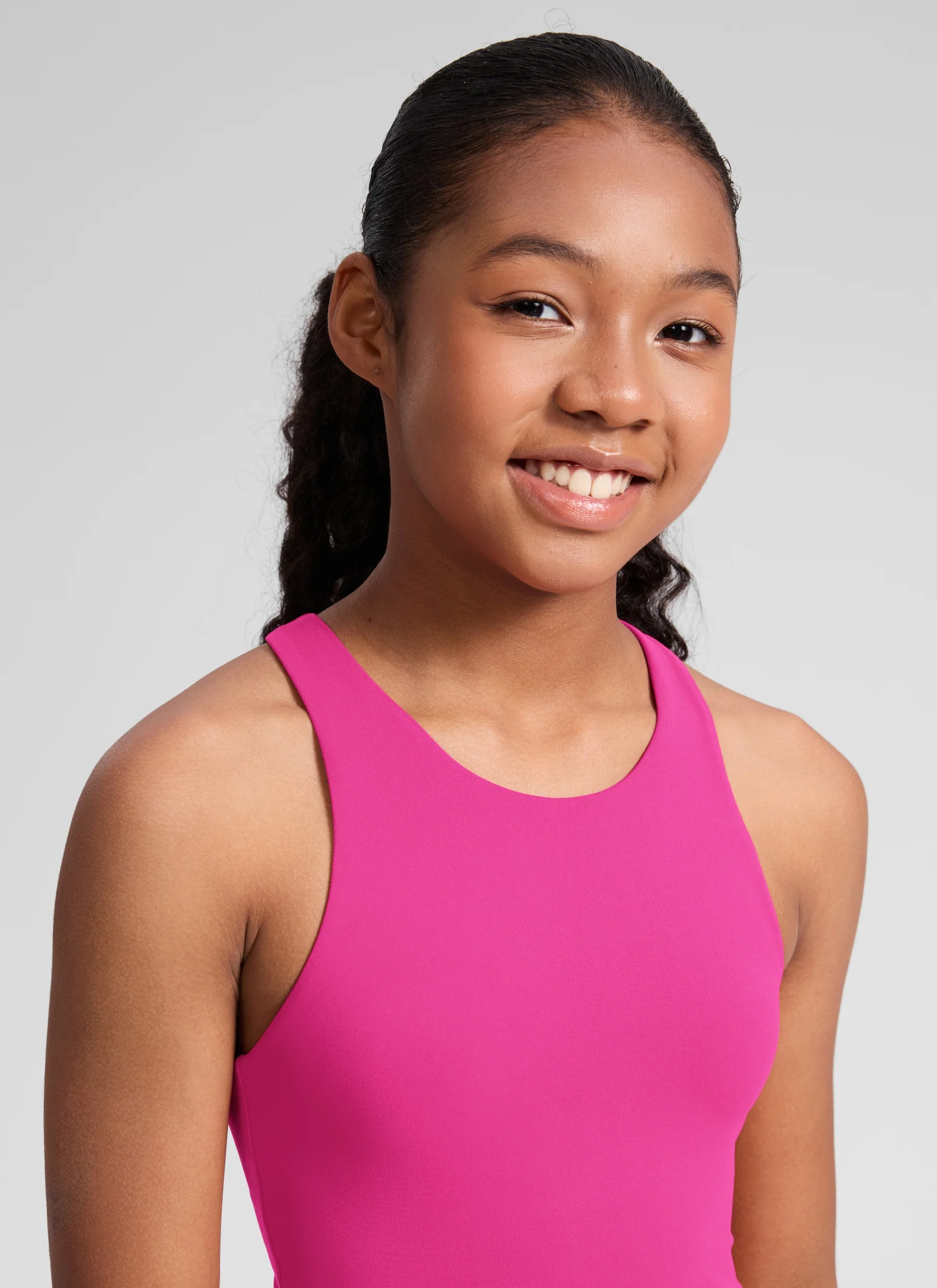 Butterluxe Girls Double Lined Racerback Tank Tops Waist Length - Image 19
