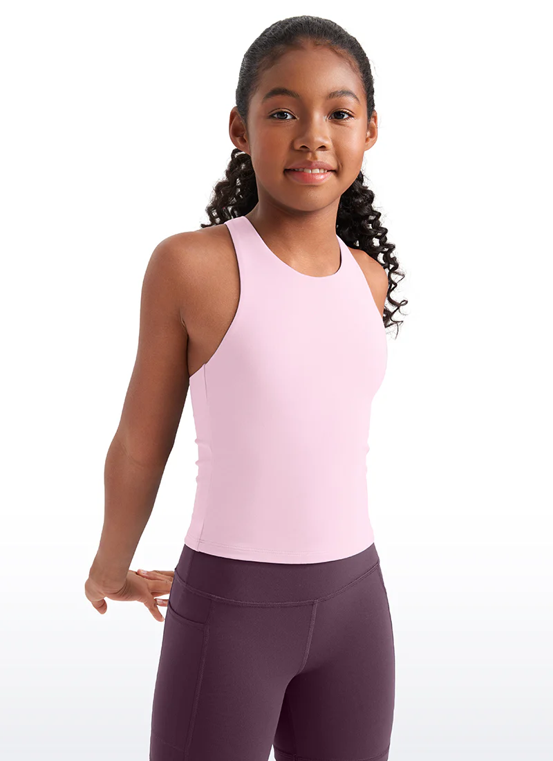 Butterluxe Girls Double Lined Racerback Tank Tops Waist Length - Image 20