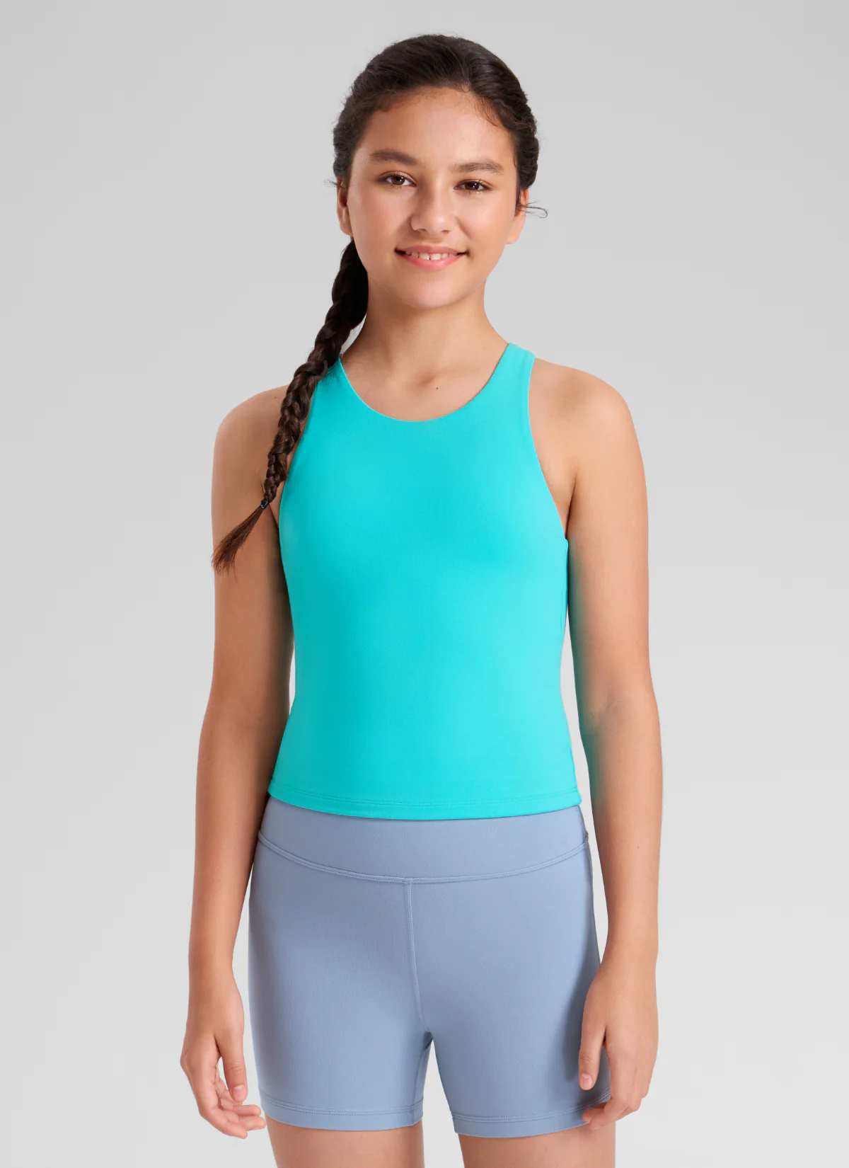 Butterluxe Girls Double Lined Racerback Tank Tops Waist Length - Image 24